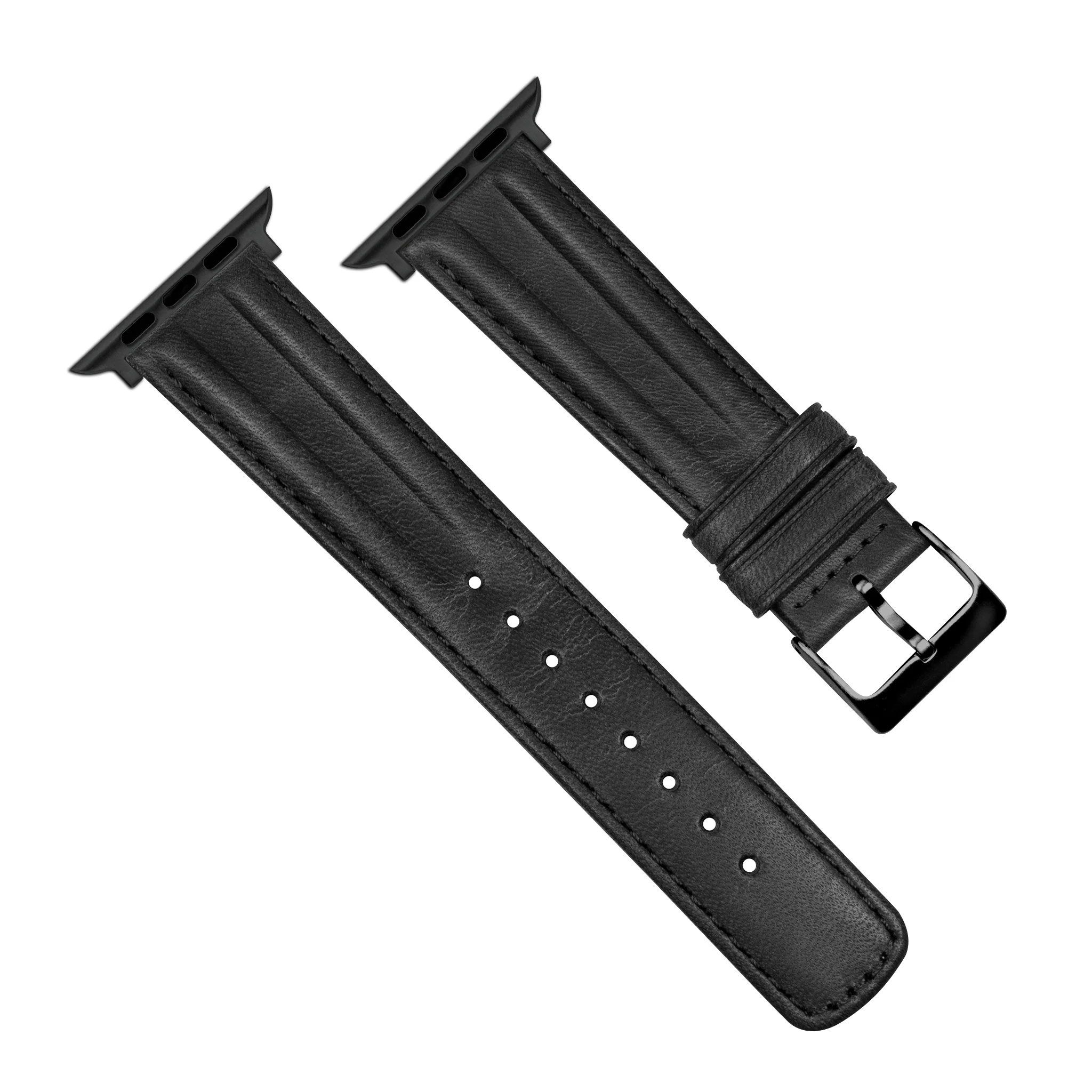Apple Watch Black Classic Horween Leather Watch Band - Image 4