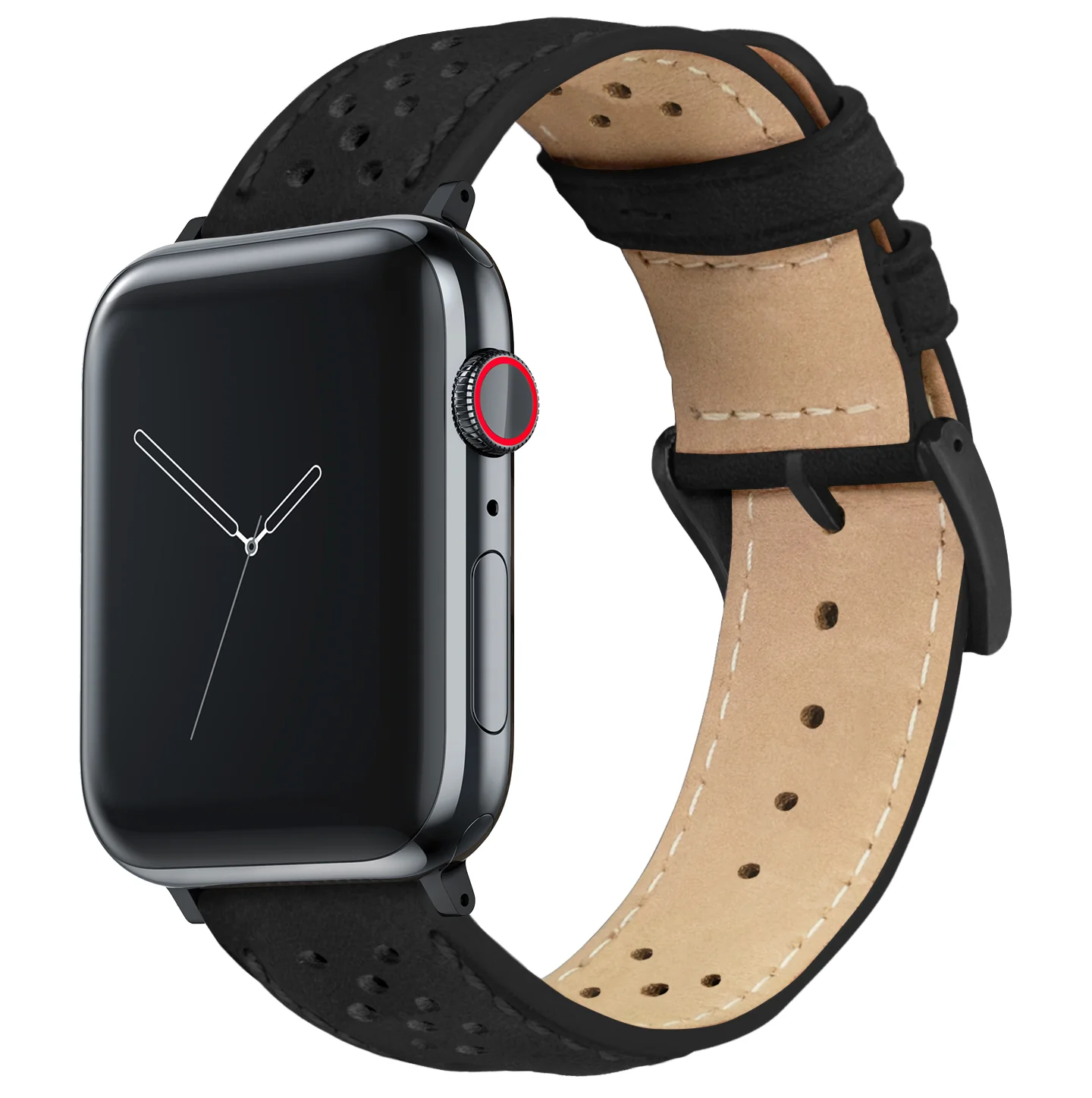 Apple Watch Black Racing Horween Leather Watch Band - Image 3