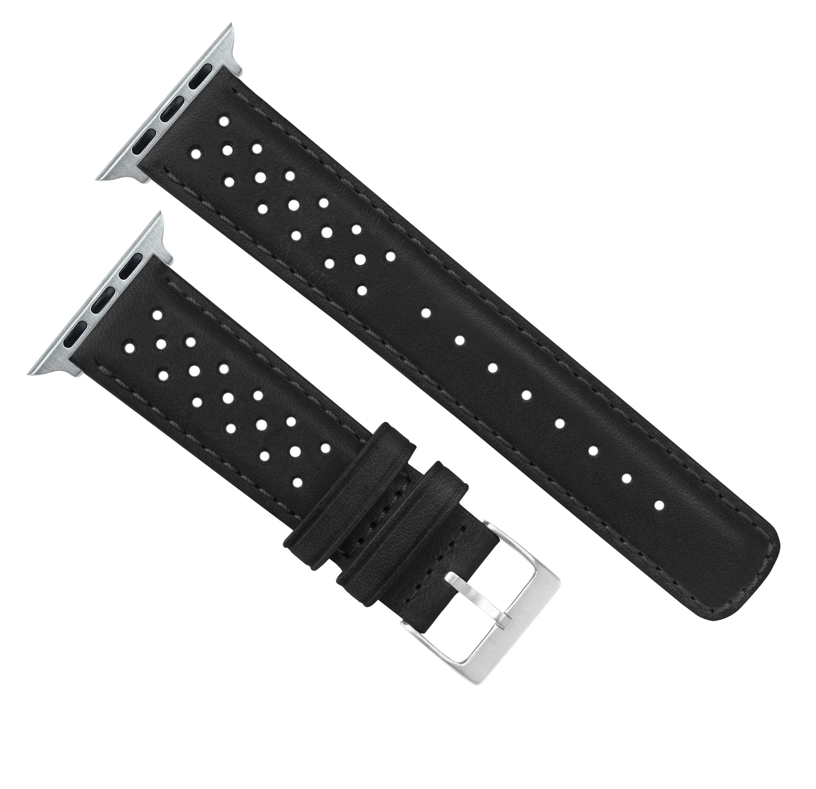 Apple Watch Black Racing Horween Leather Watch Band - Image 6