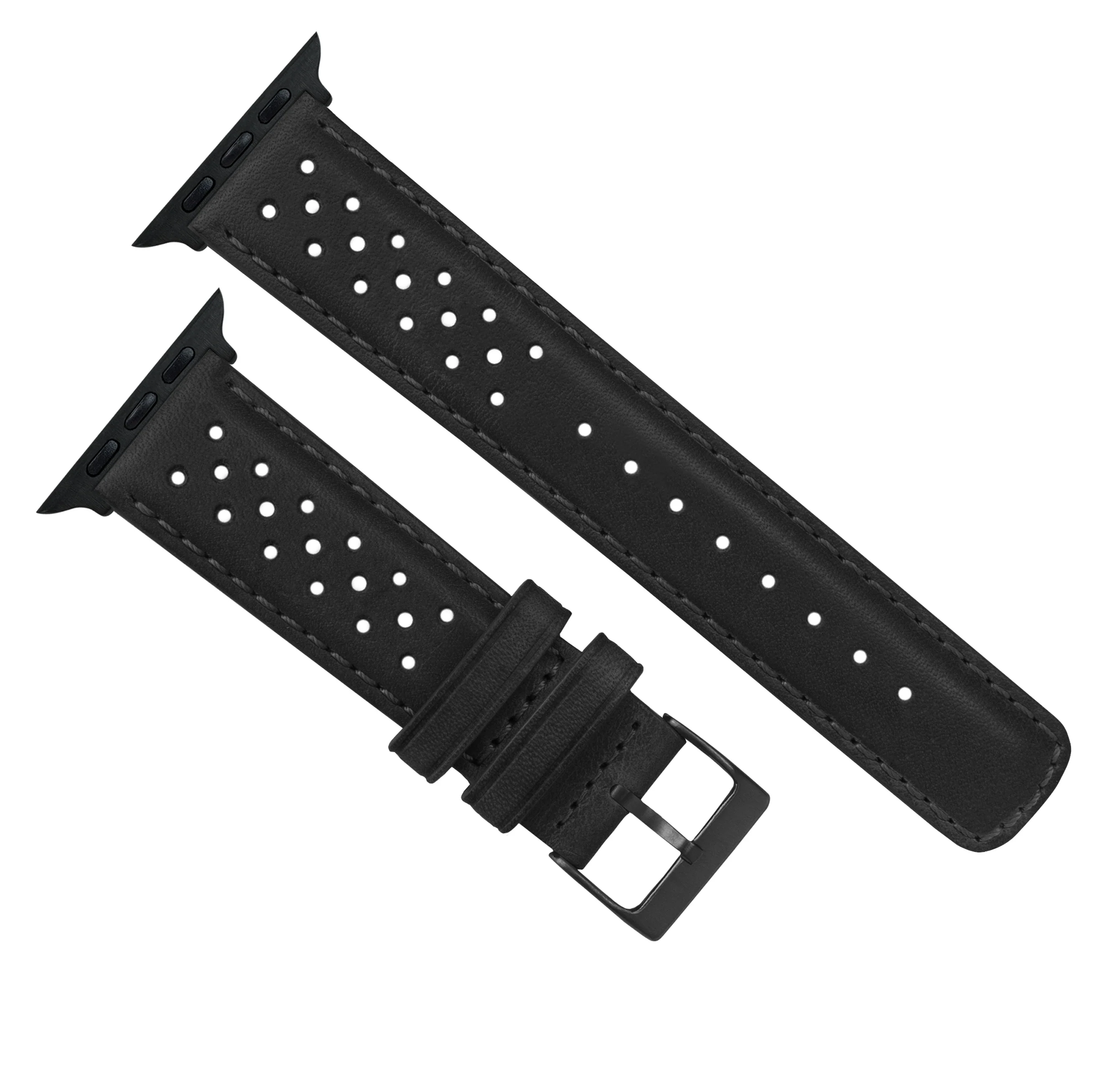 Apple Watch Black Racing Horween Leather Watch Band - Image 7