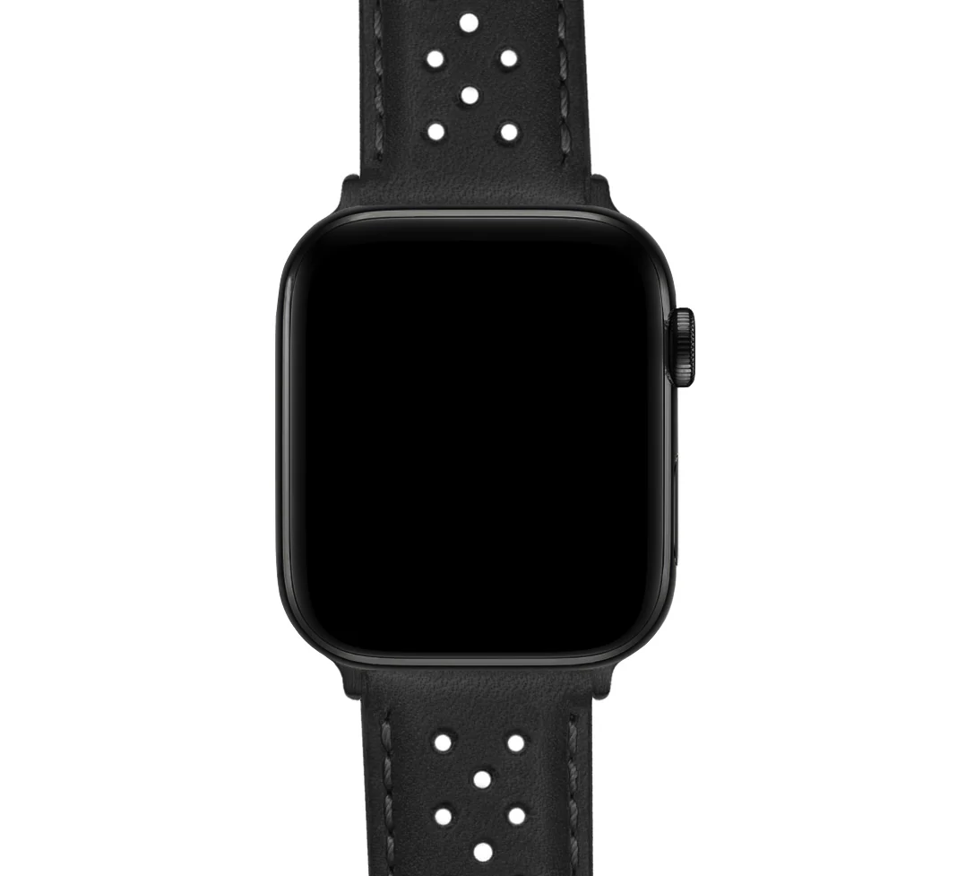 Apple Watch Black Racing Horween Leather Watch Band - Image 8