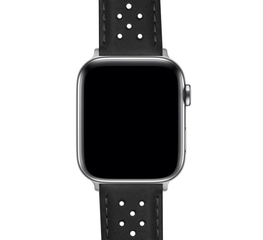 Apple Watch Black Racing Horween Leather Watch Band - Image 9