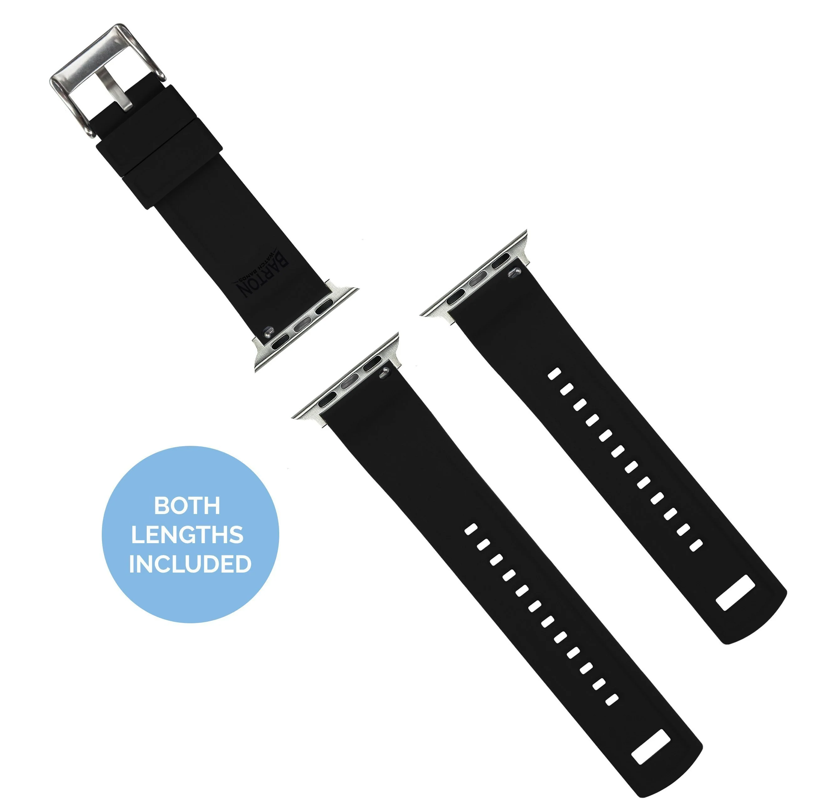 Apple Watch Elite Silicone White Top Black Bottom Watch Band - Image 4