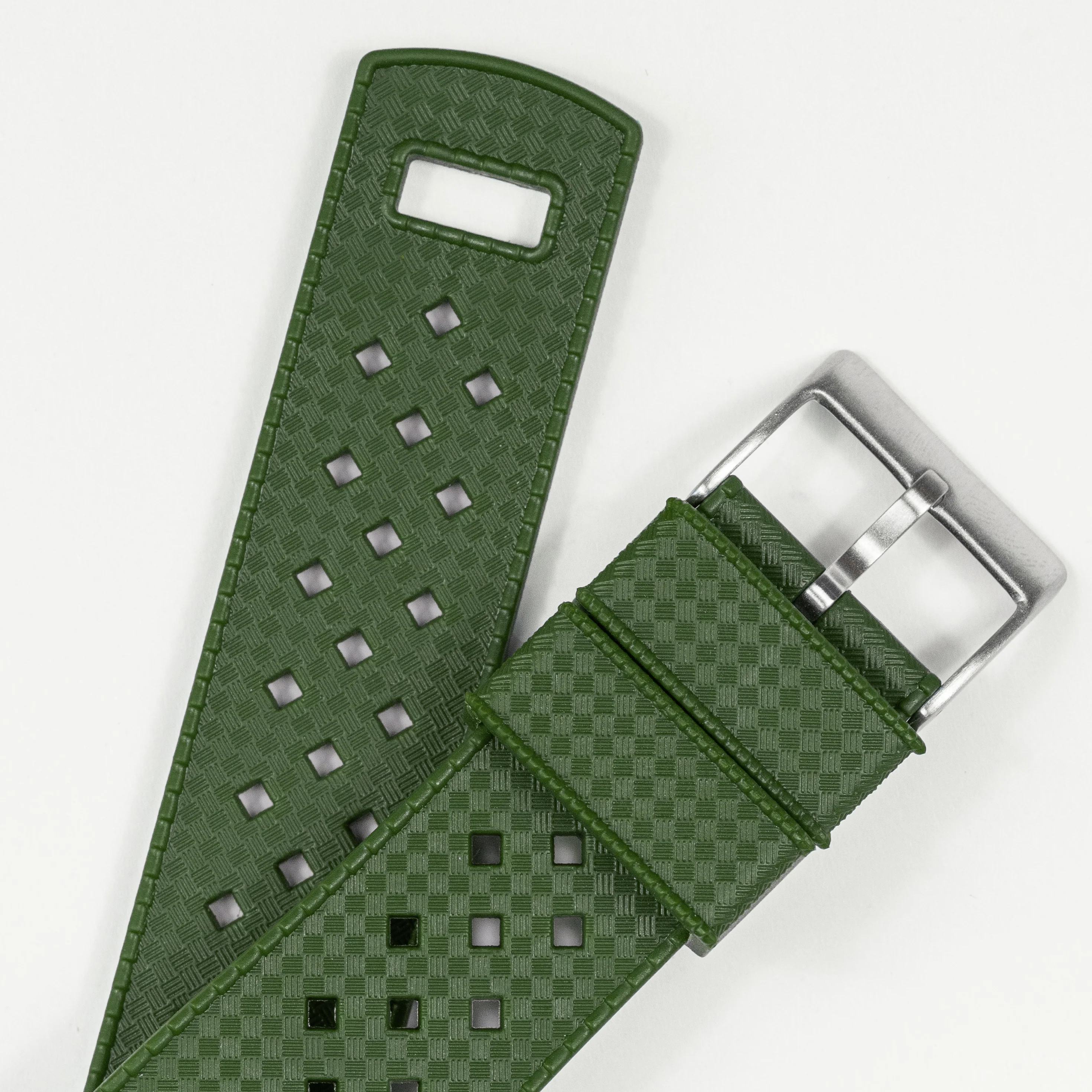 Apple Watch Tropical Style Army Green Watch Band - Image 6