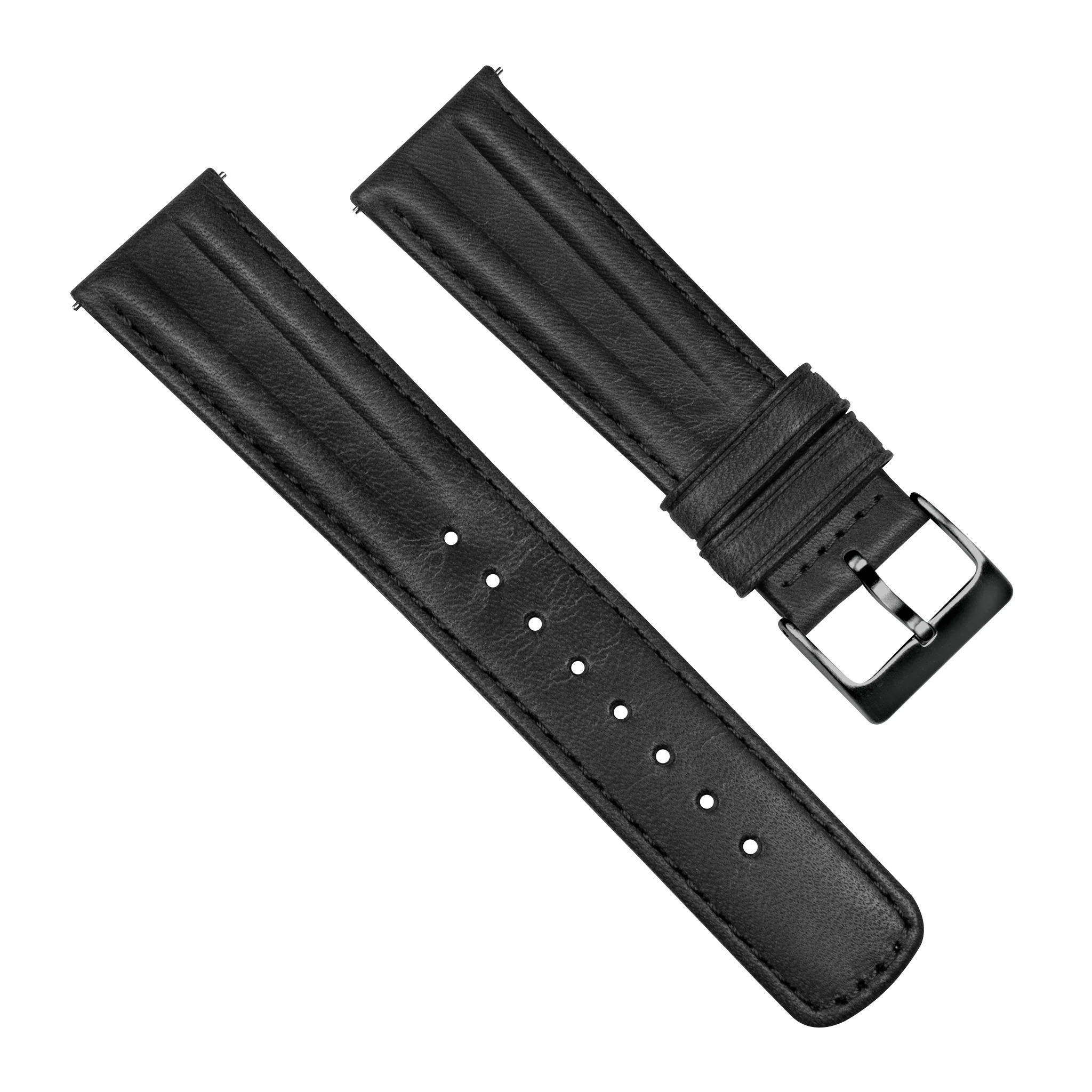 Black Classic Horween Leather Watch Band - Oris Divers Sixty-Five 40mm (20mm) - Image 5