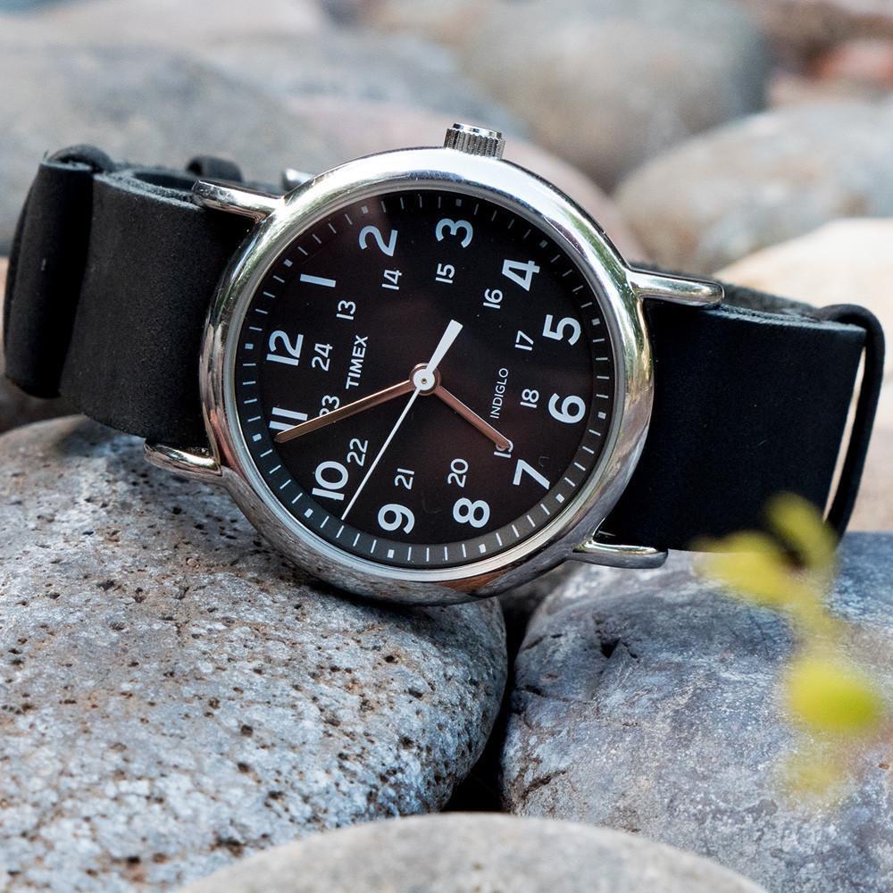 Black Leather NATO® style Watch Band - Marathon GSAR / TSAR (20mm) - Image 2