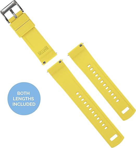 Black Top Yellow Bottom Elite Silicone Watch Band - Hamilton Khaki Field 38/40/42 (20mm) - Image 4