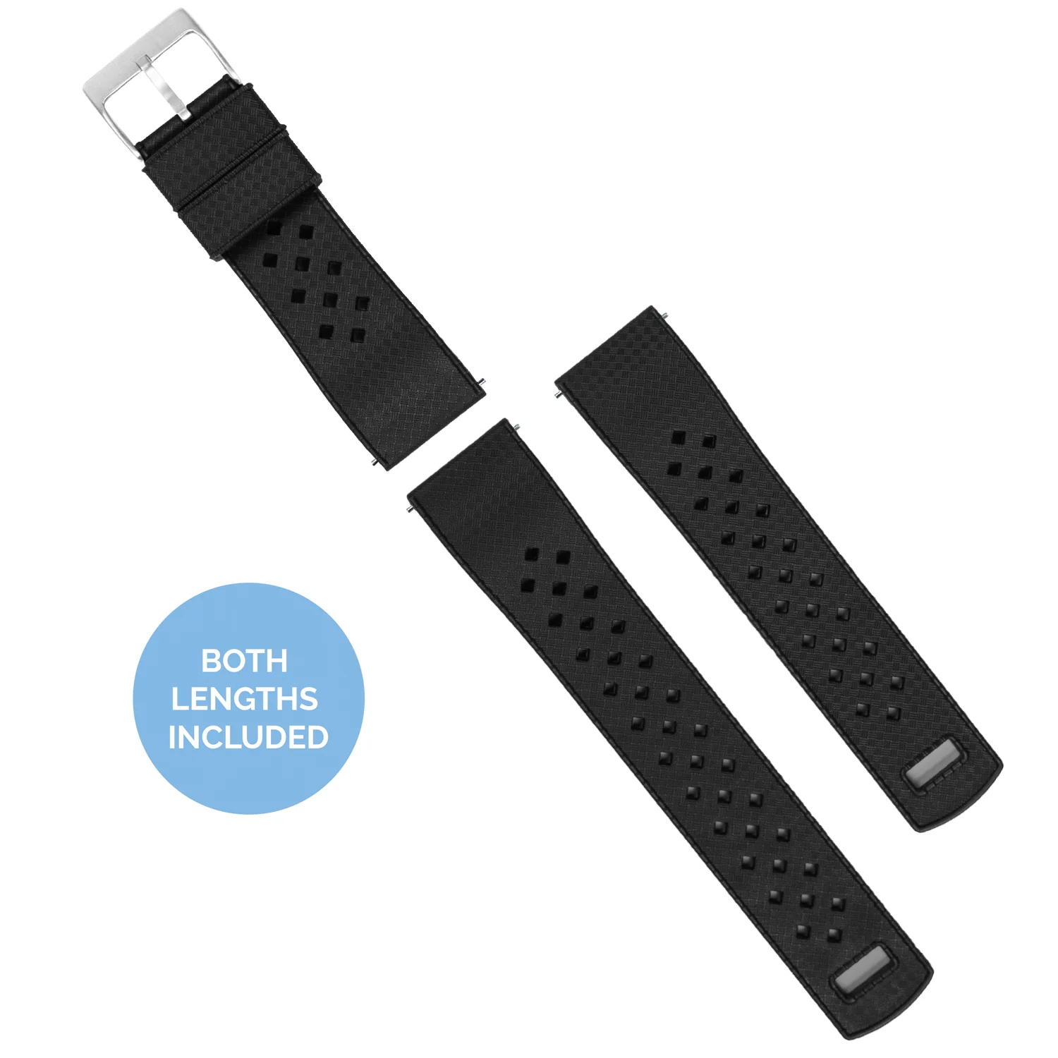 Black Tropical Style Watch Band - Seiko Prospex Samurai (22mm) - Image 5