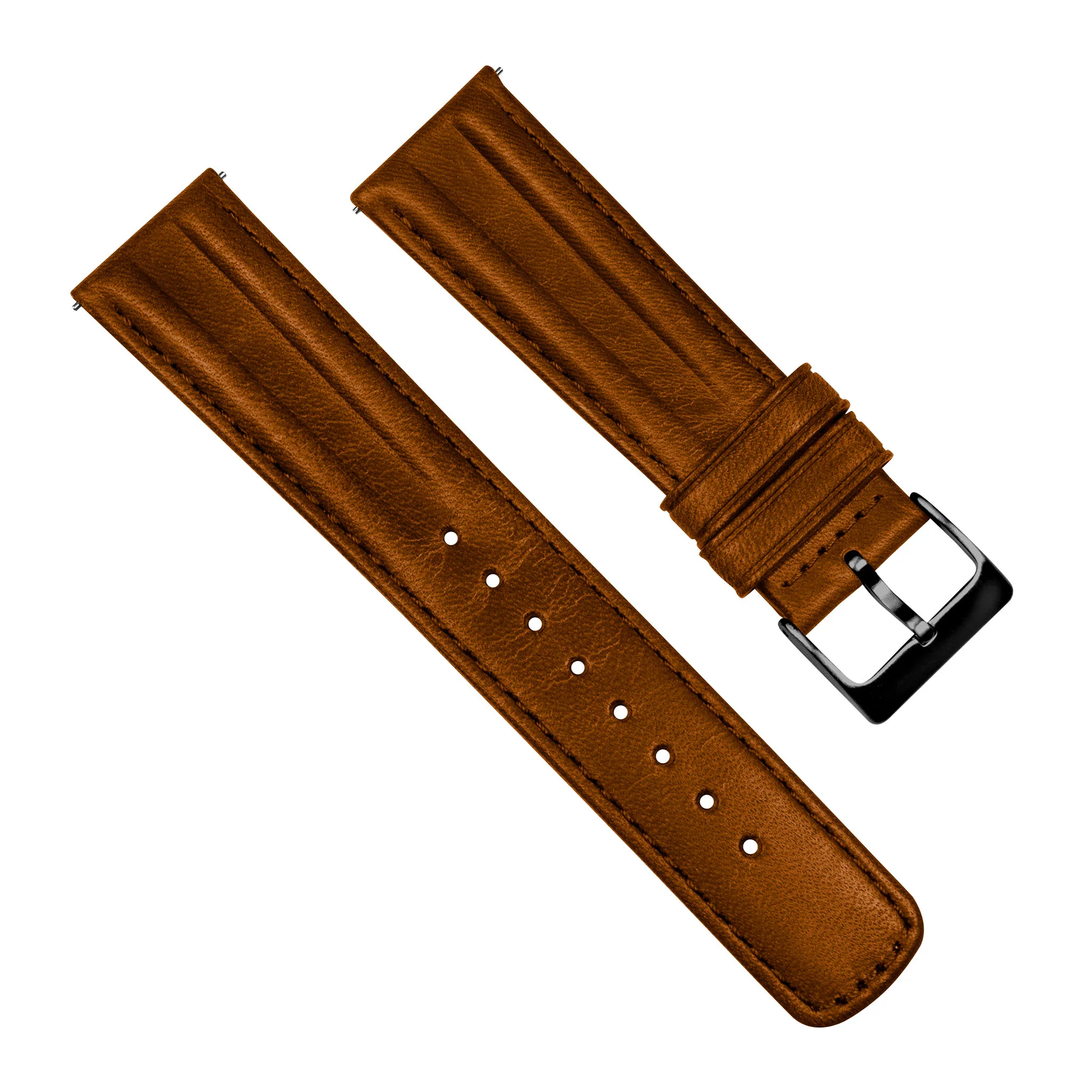 Caramel Brown Classic Horween Leather Watch Band - Oris Divers Sixty-Five 40mm (20mm) - Image 5