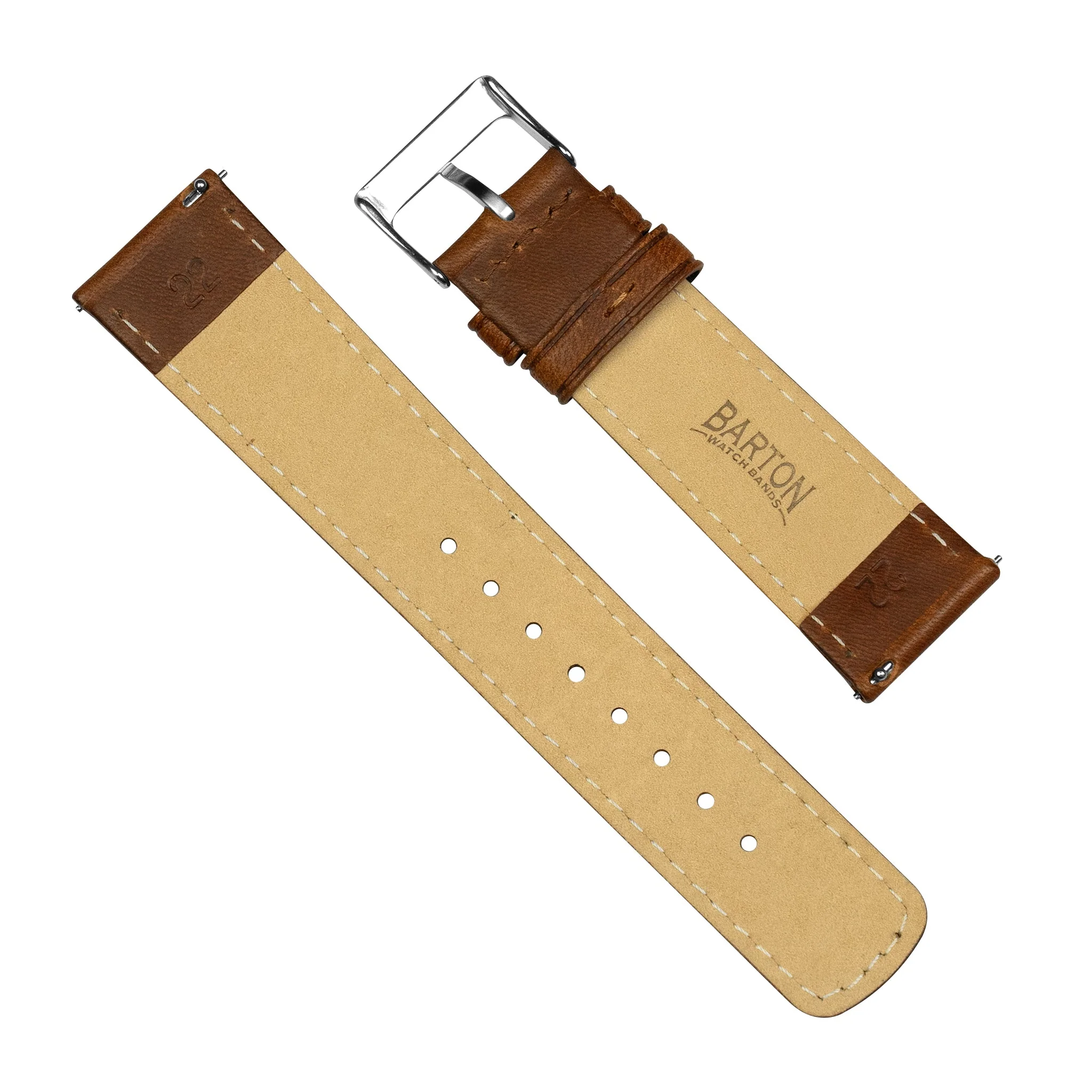 Chocolate Brown Classic Horween Leather Watch Band - Tudor Black Bay 58 & Pro (20mm) - Image 4