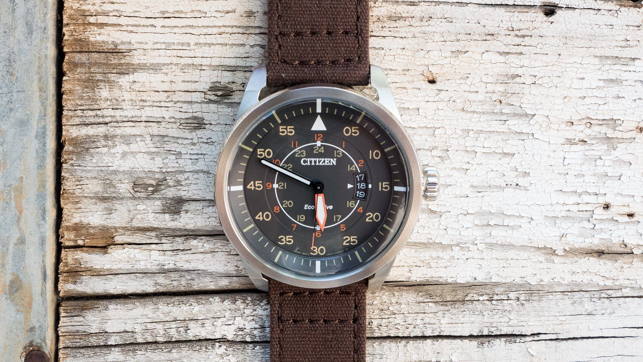 Chocolate Brown Premium Canvas Watch Band - Glycine Combat Sub (20mm) - Image 5