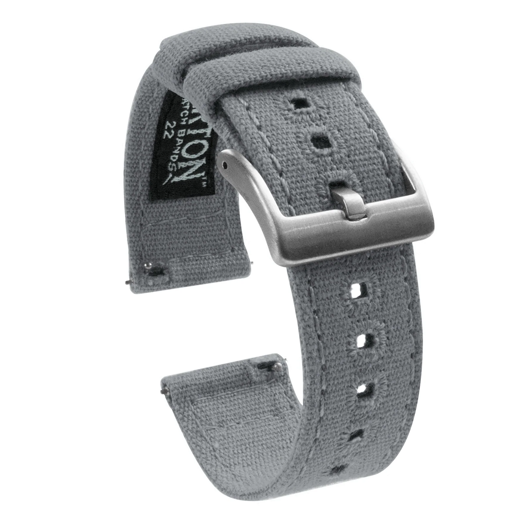 Cool Grey Premium Canvas Watch Band - Oris Divers Sixty-Five 40mm (20mm)