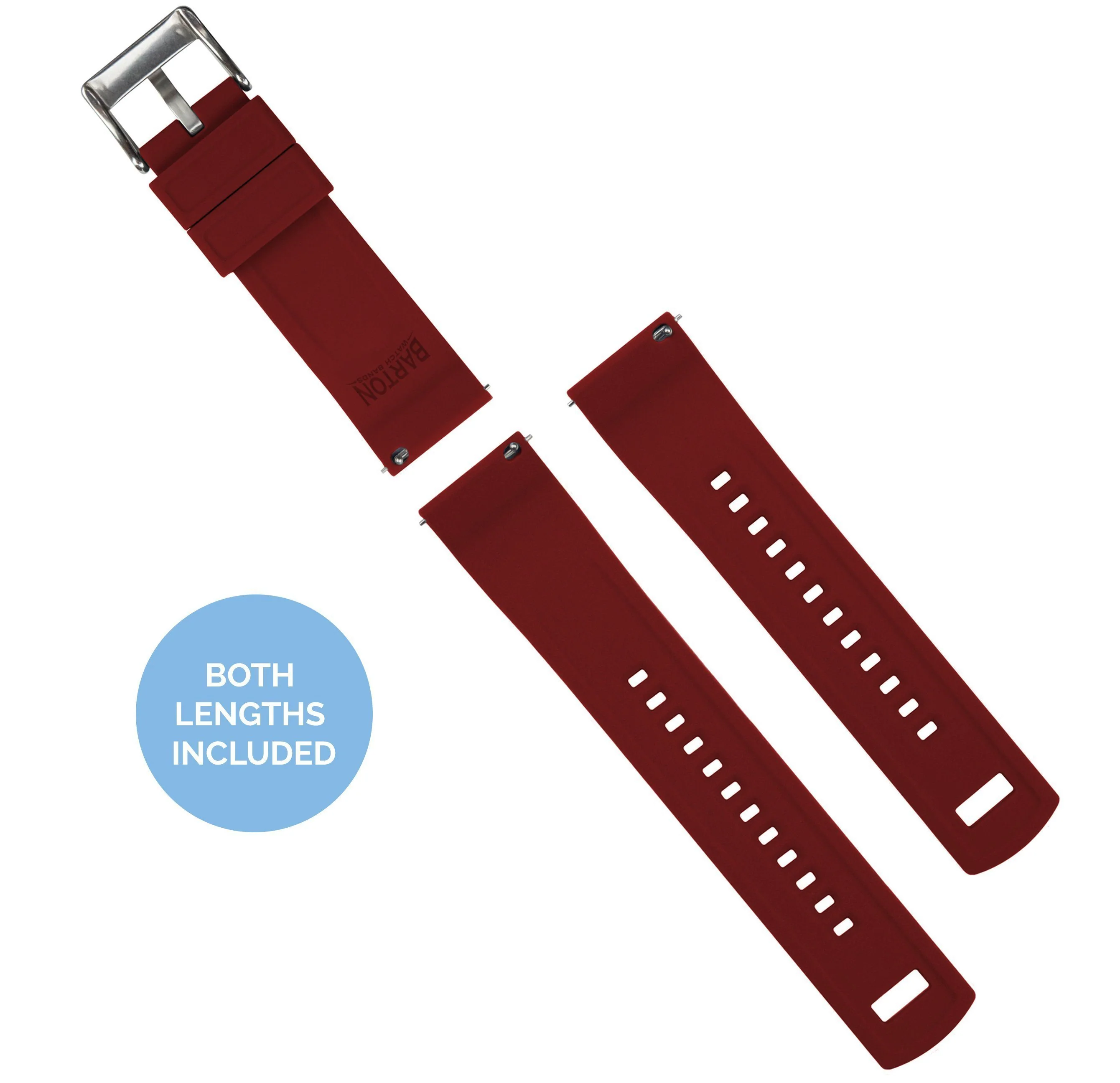 Crimson Red Elite Silicone Watch Band - Casio Duro MDV-106 (22mm) - Image 4