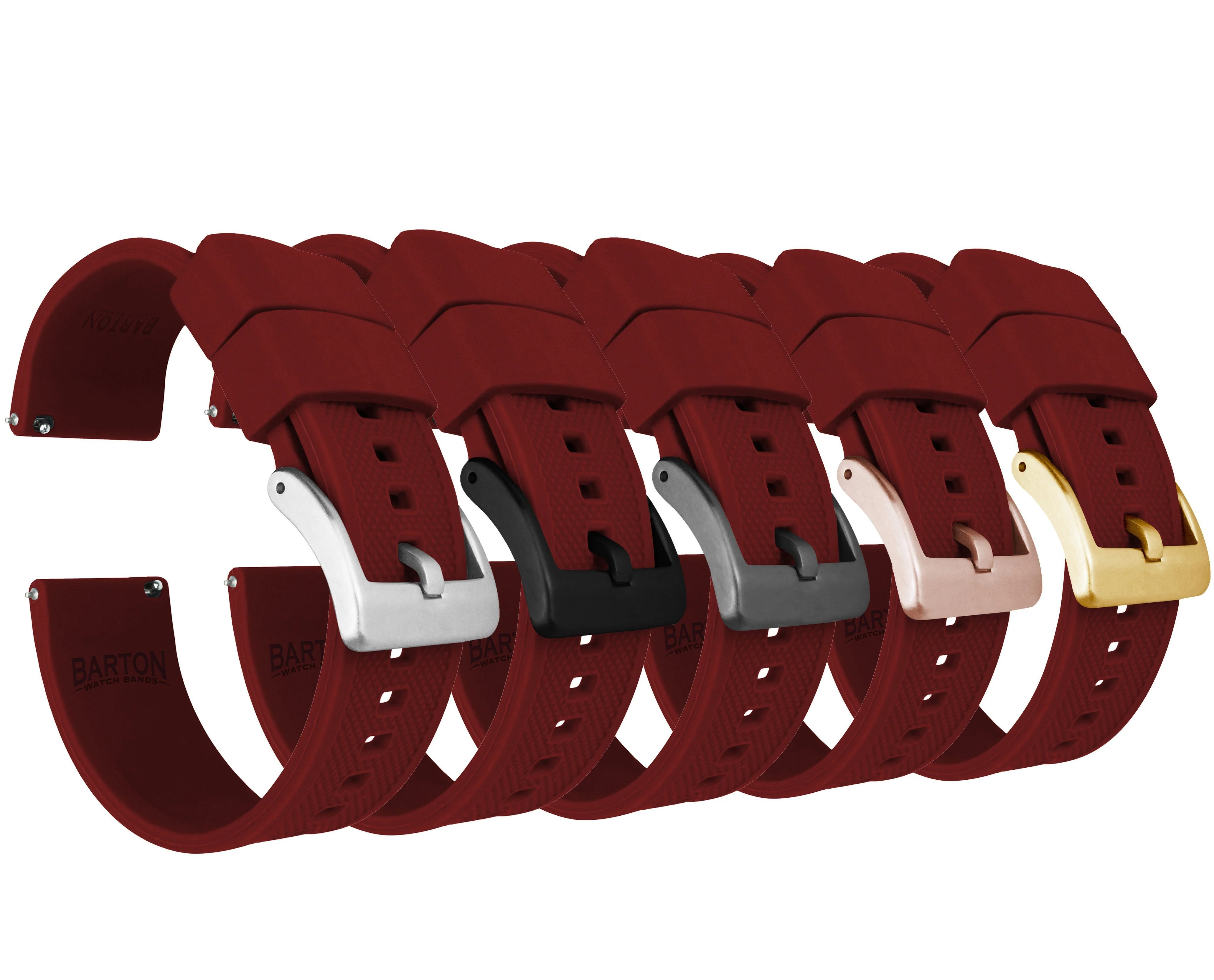 Crimson Red Elite Silicone Watch Band - Casio Duro MDV-106 (22mm) - Image 7