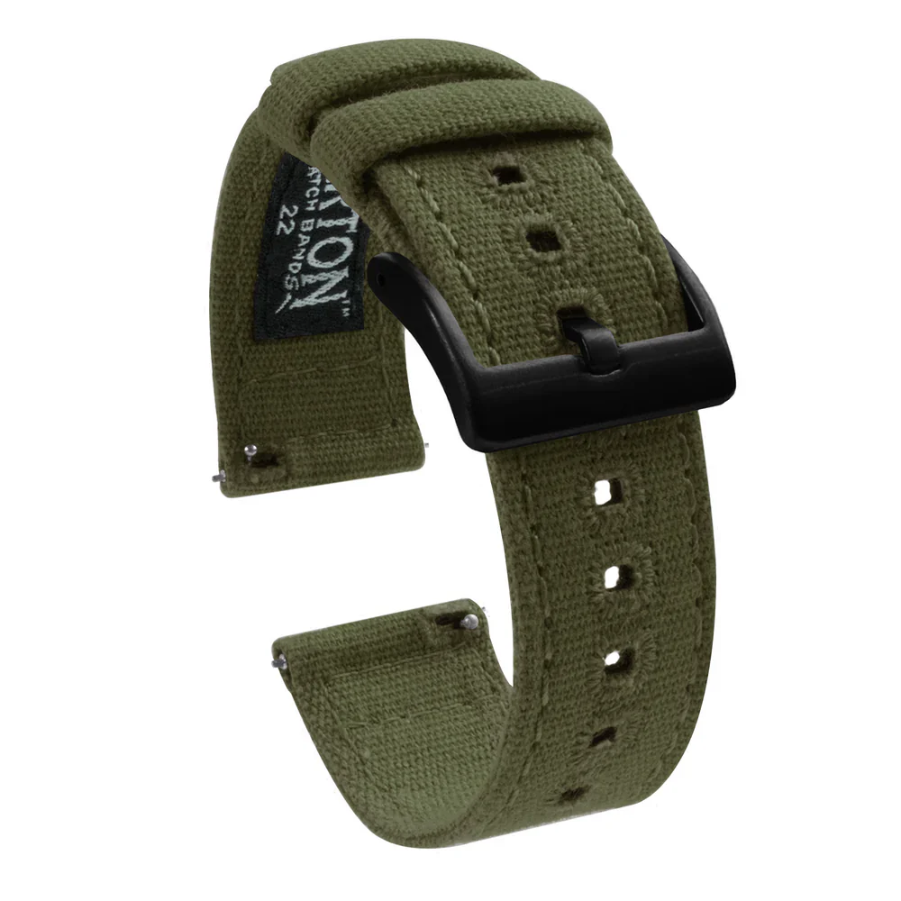 Descent™ G2 & G1 - Canvas Army Green Watch Band - Image 6