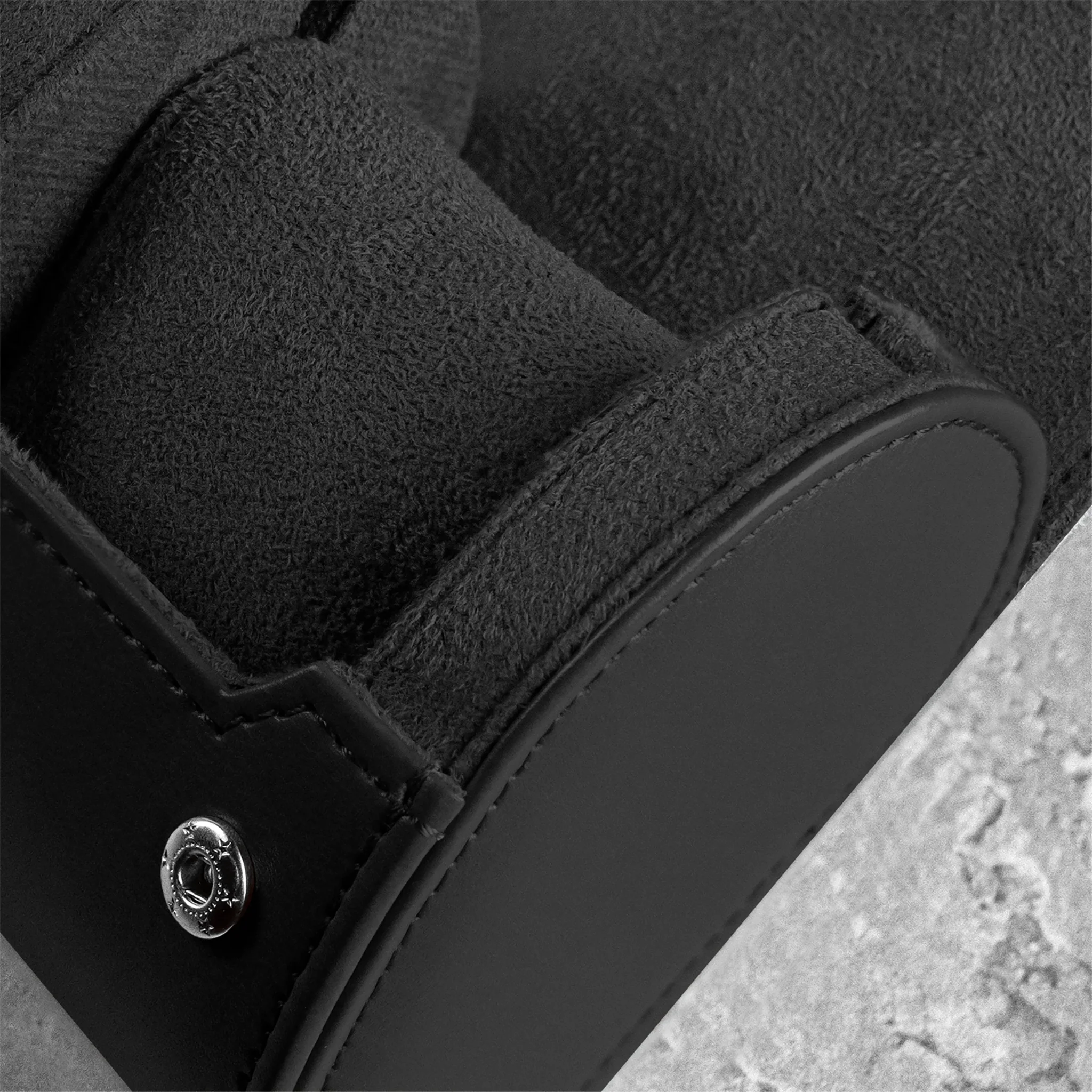 Double Recycled Leather Watch Roll Travel Case - Image 13