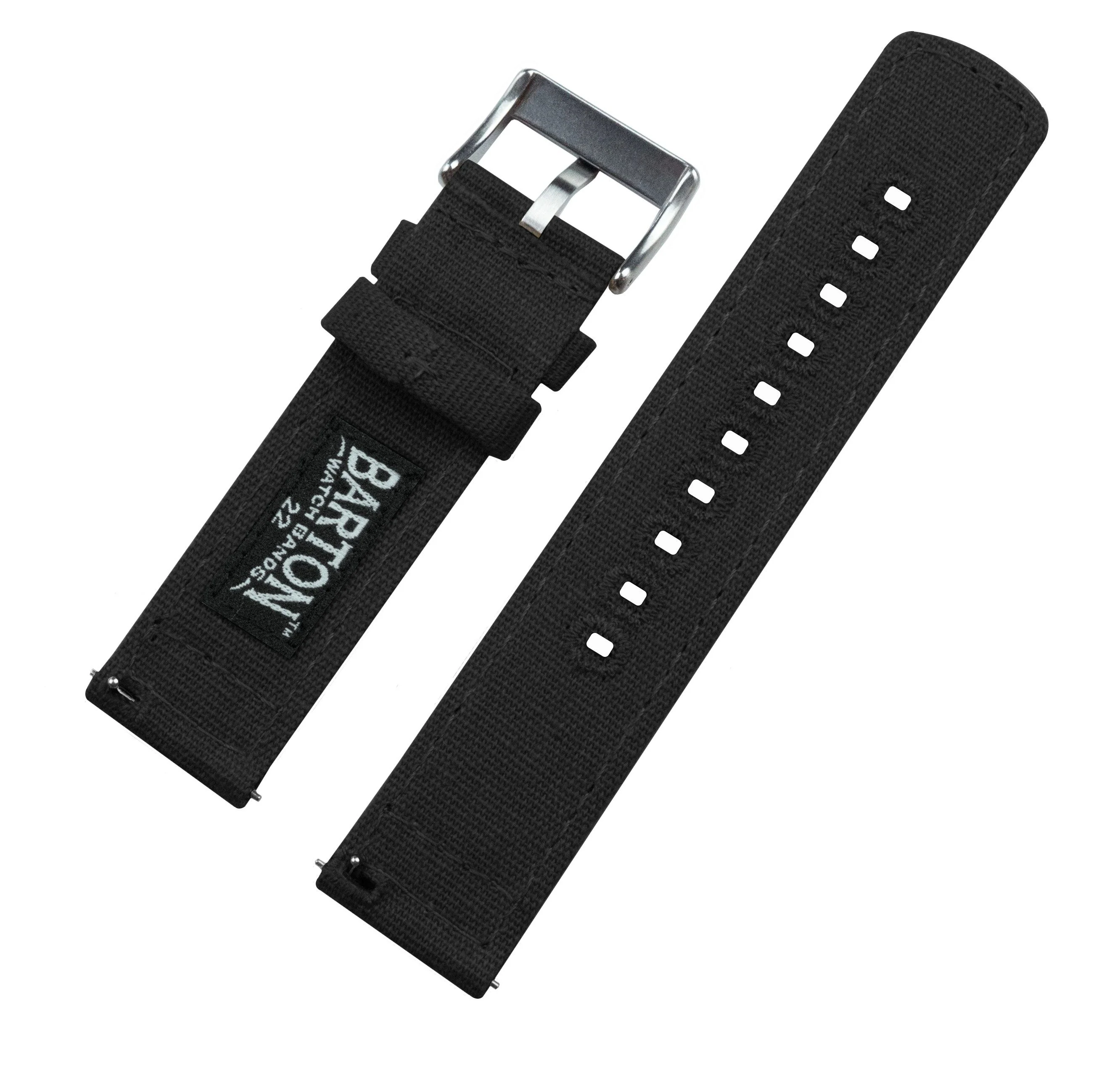 Fossil Sport Black Canvas Watch Band - Image 5