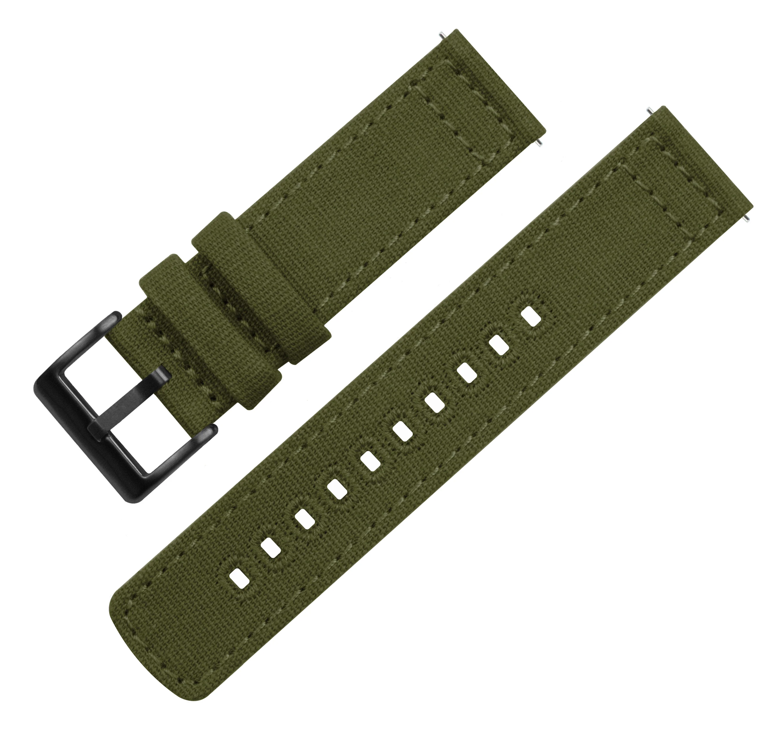 Garmin Forerunner® 570, 165, 55 - Canvas Army Green Watch Band - Image 2