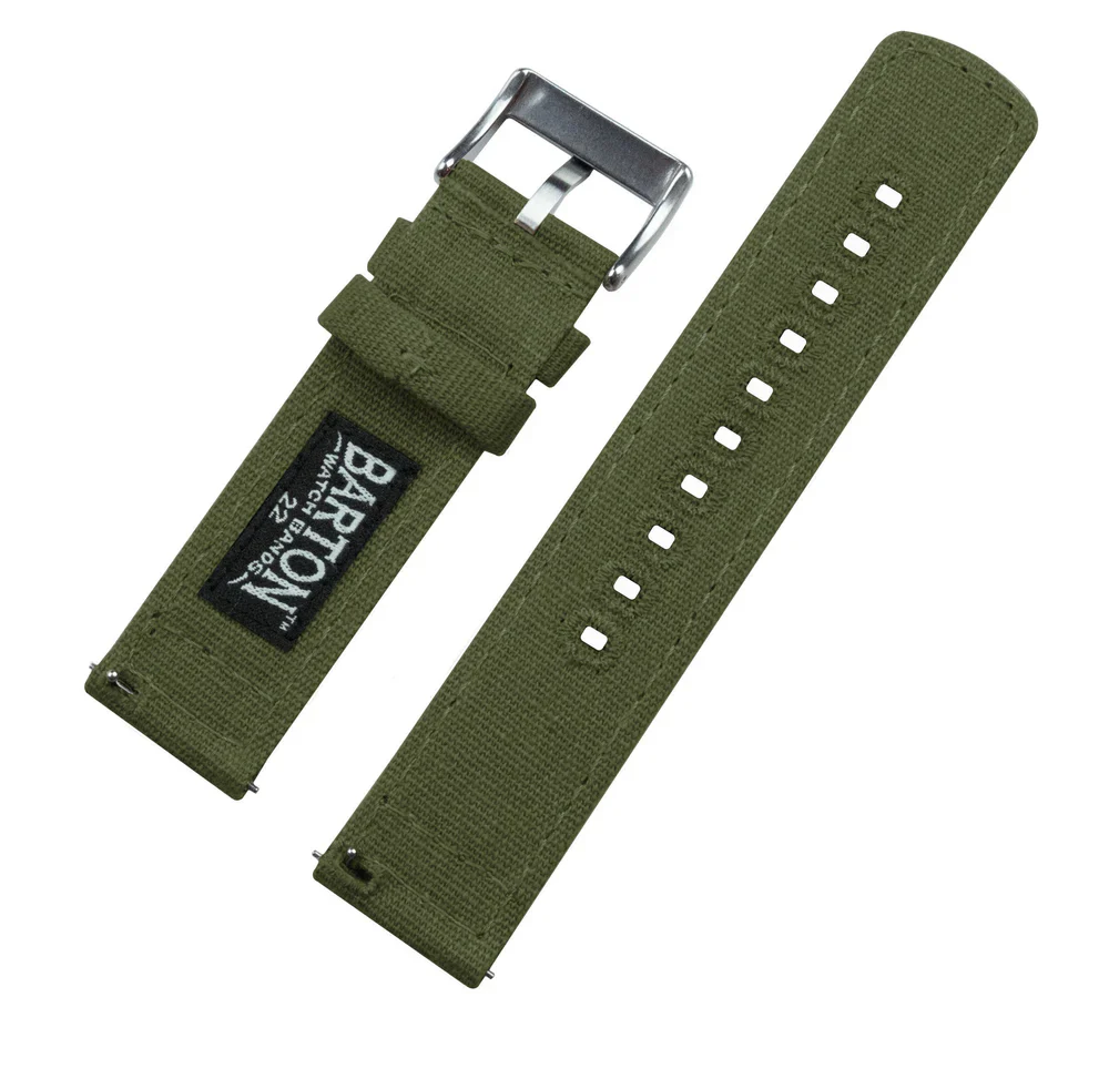 Garmin MARQ® & MARQ® (Gen 2) - Canvas Army Green Watch Band - Image 3