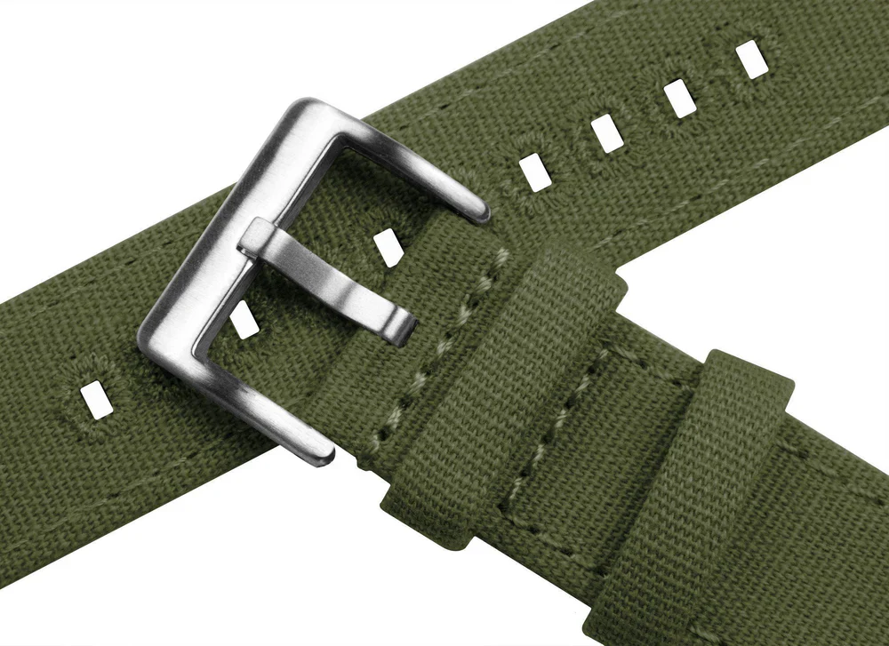 Garmin vívoactive® 5, 6, Trend, Sport - Canvas Army Green Watch Band - Image 4