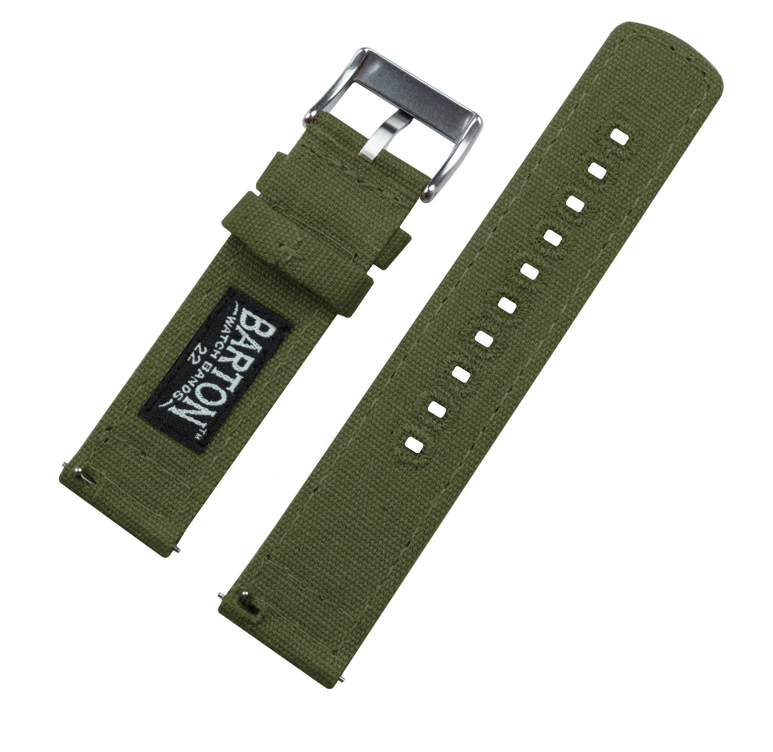 Gear S3 Classic Army Green Canvas Watch Band - Image 4