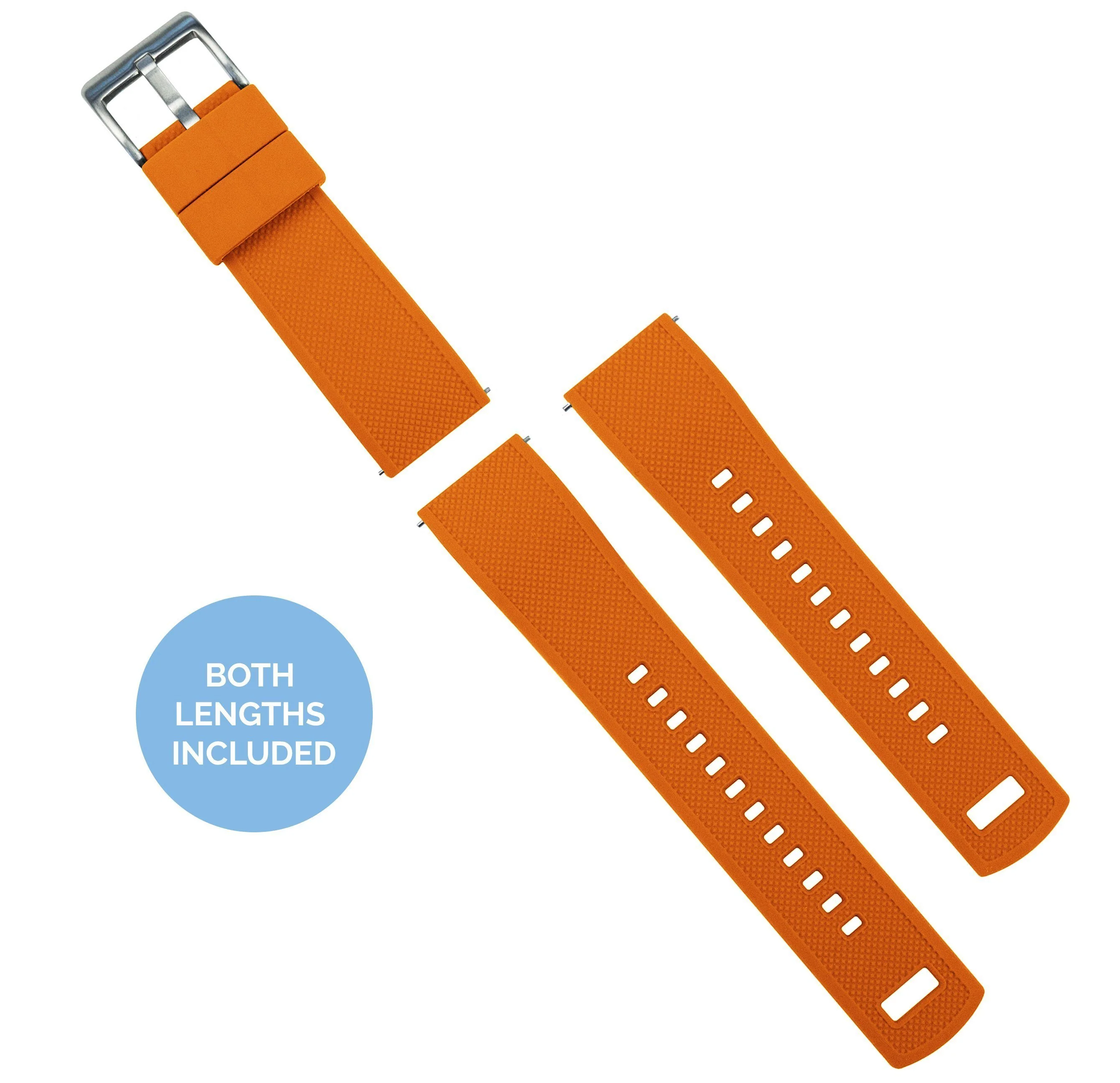 Gear Sport Elite Silicone Pumpkin Orange Top Black Bottom Watch Band - Image 3