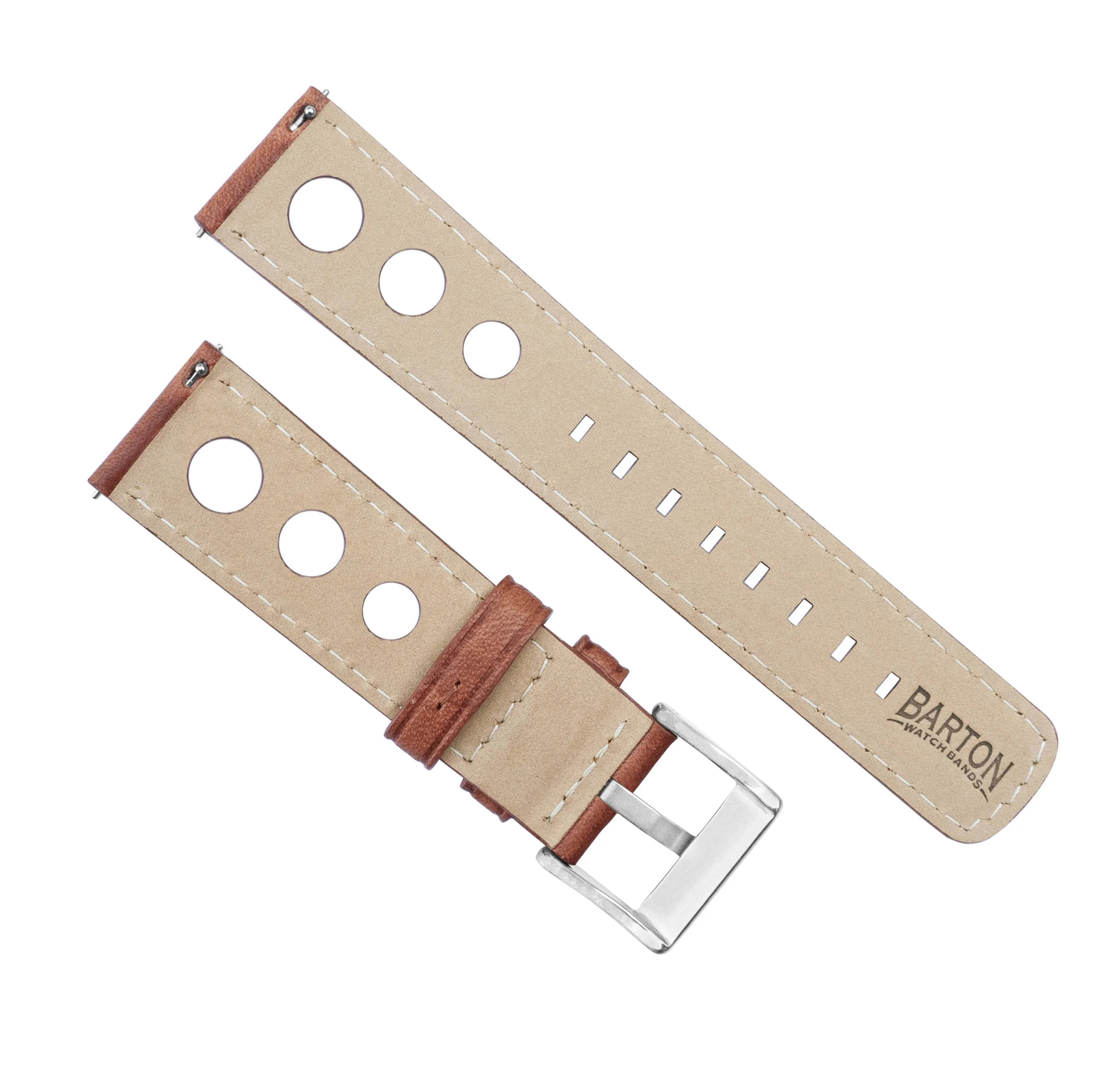 Gear Sport Rally Horween Leather Caramel Brown Watch Band - Image 3