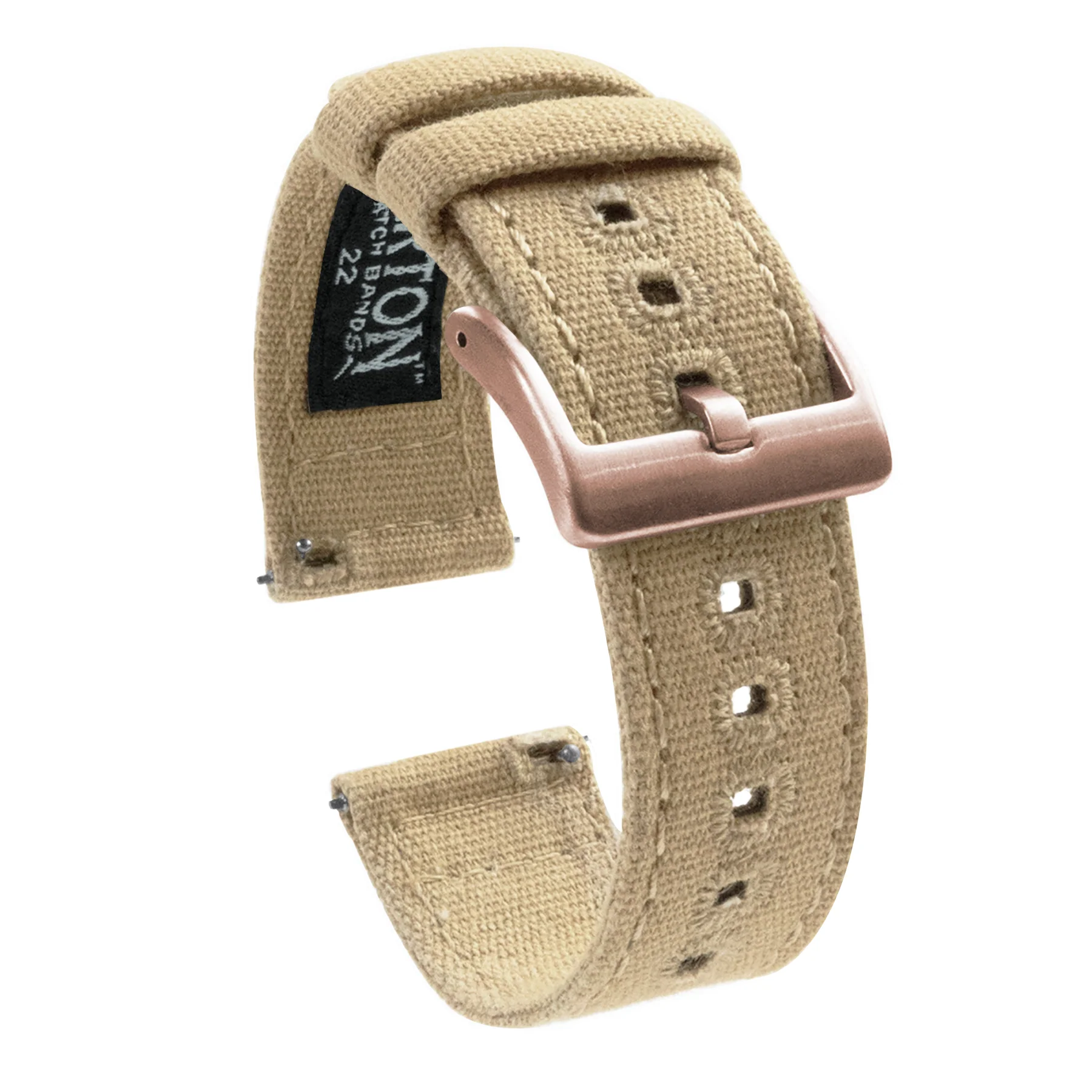 Khaki Crafted Canvas Watch Band - Oris Divers Sixty-Five 40mm (20mm) - Image 12