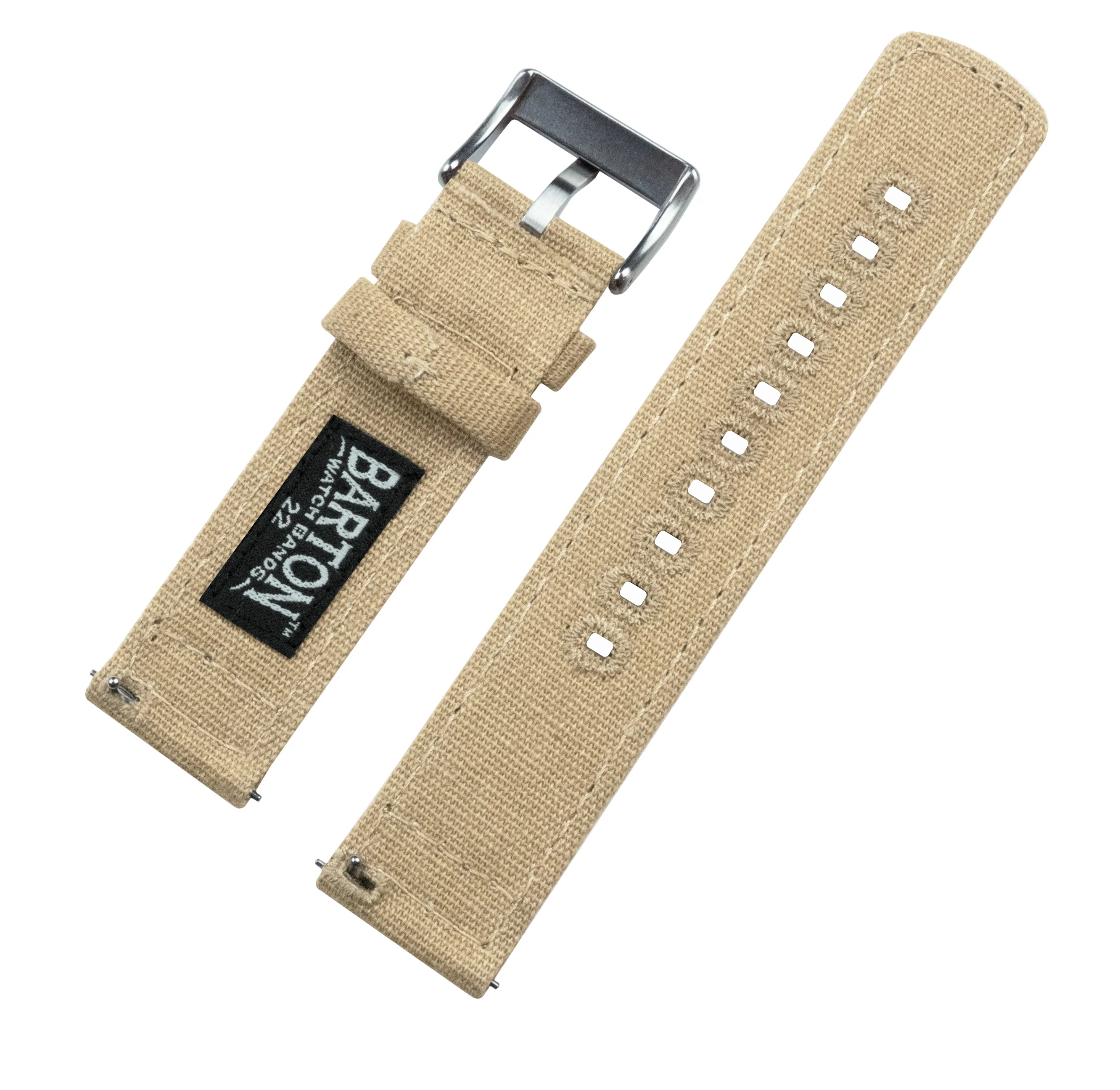 Khaki Crafted Canvas Watch Band - Oris Divers Sixty-Five 40mm (20mm) - Image 7