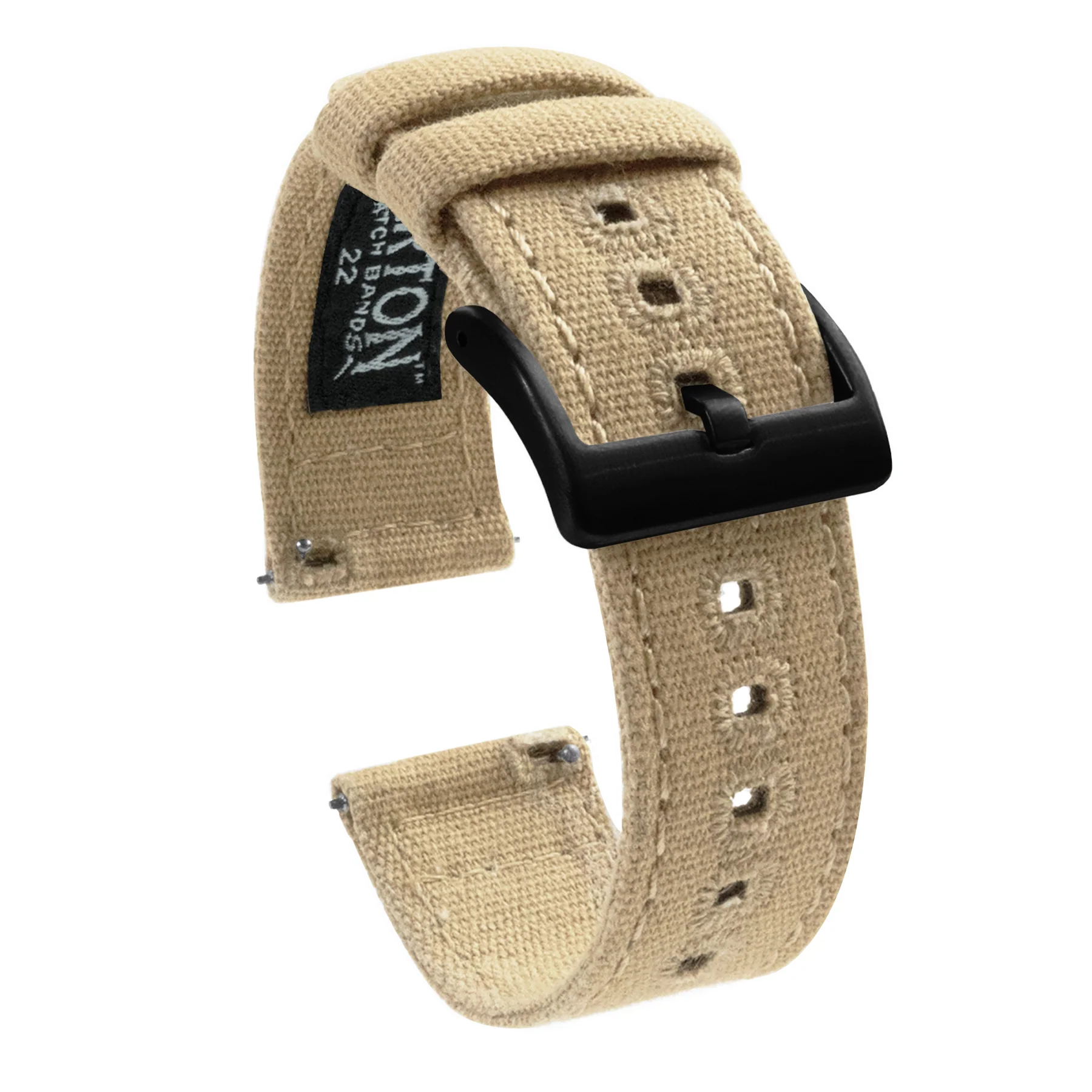 Khaki Crafted Canvas Watch Band - Oris Divers Sixty-Five 40mm (20mm) - Image 9