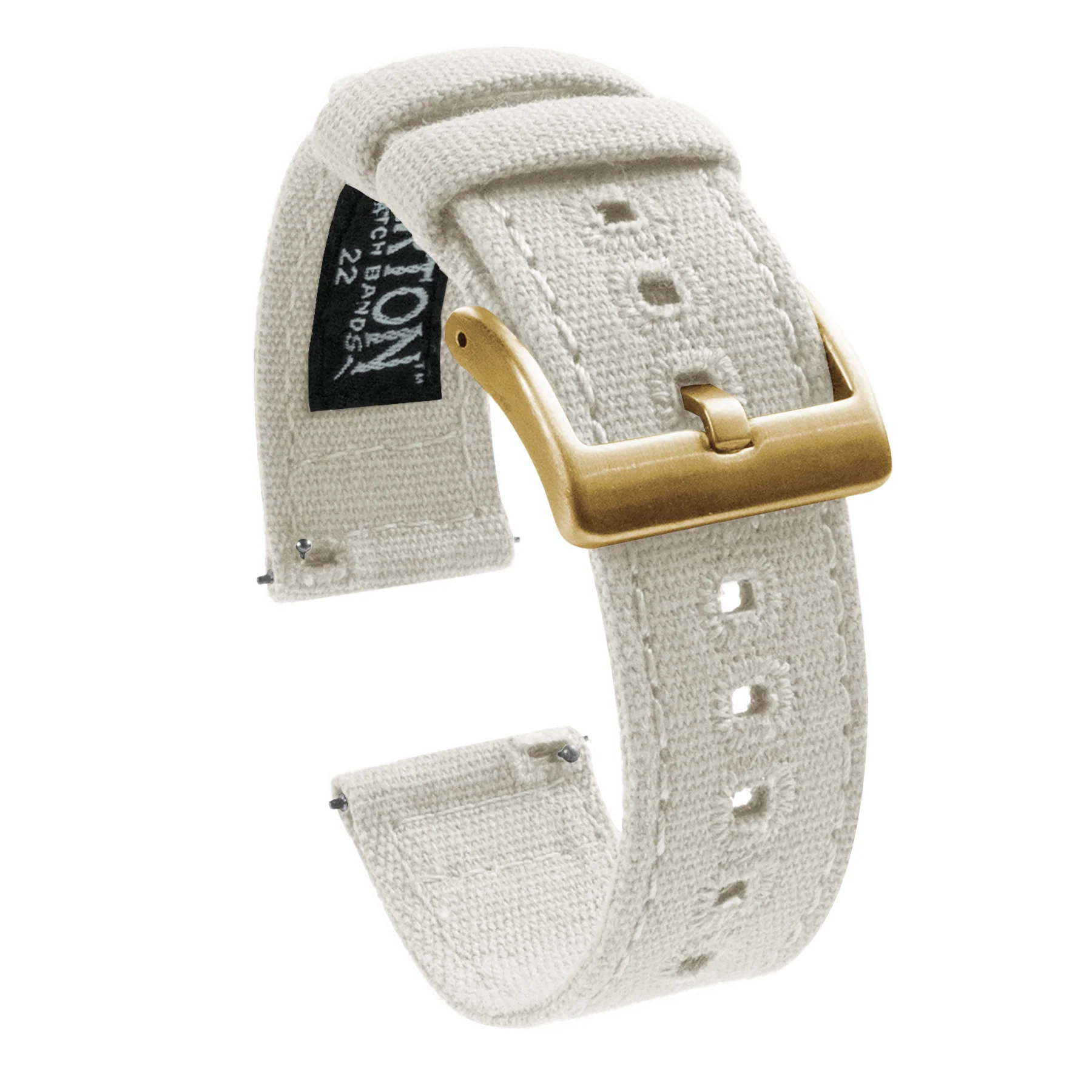 Linen White Premium Canvas Watch Band - Oris Divers Sixty-Five 42mm (22mm) - Image 11