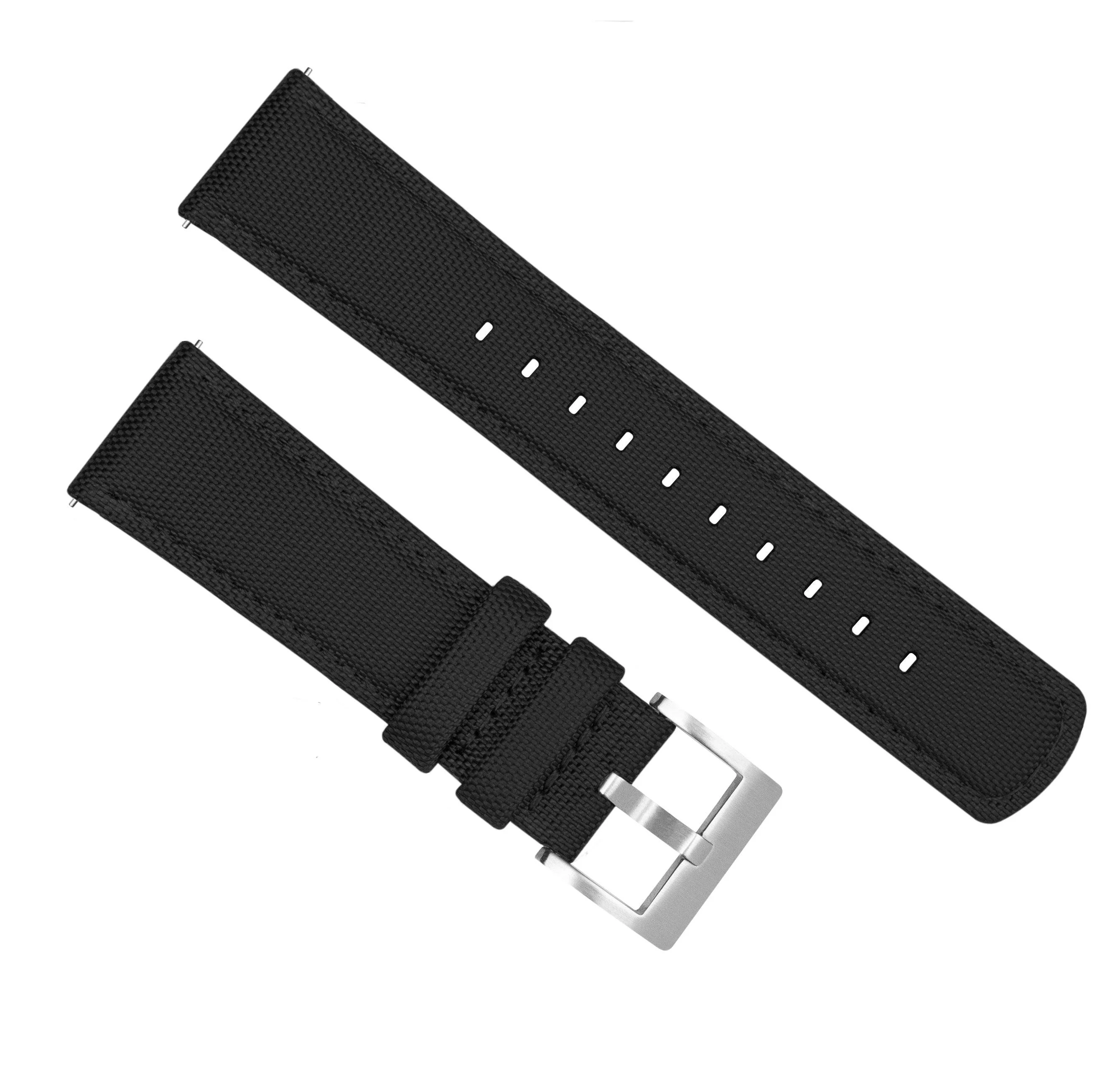 Moto 360 Gen2 Sailcloth Quick Release Black Watch Band - Image 2
