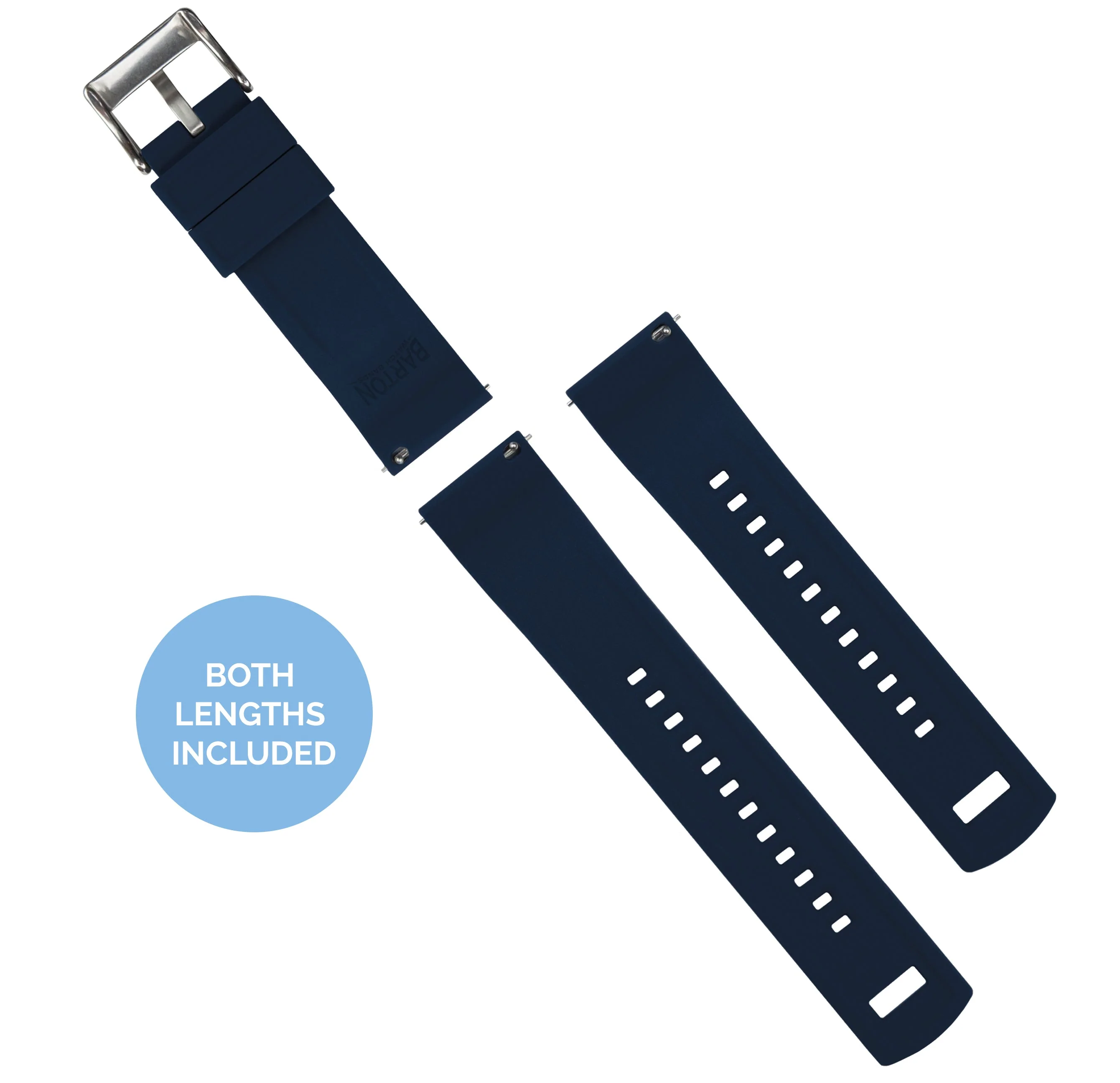 Navy Blue Elite FKM Rubber Watch Bands - Grand Seiko (20mm) - Image 7