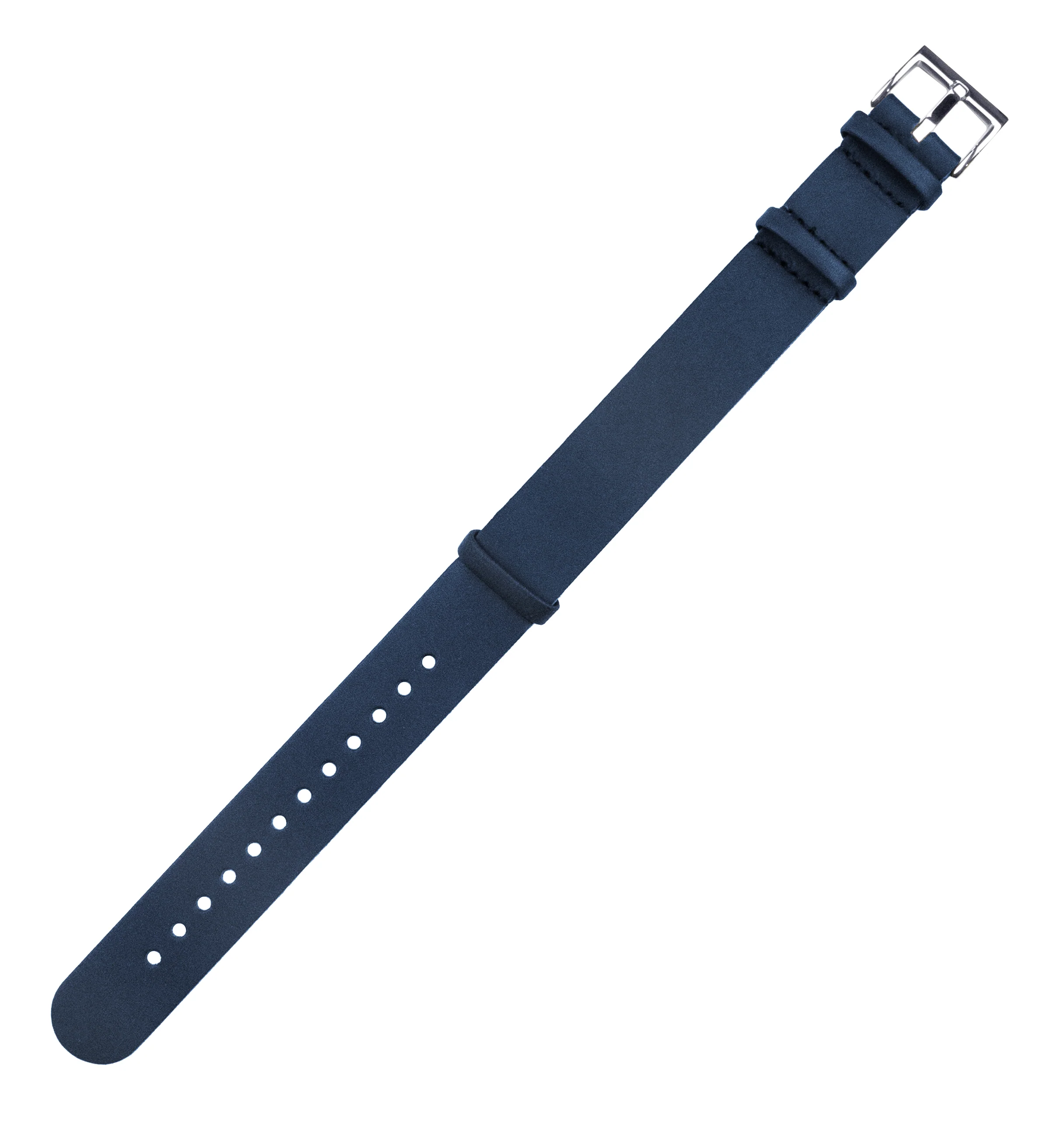 Navy Blue Leather NATO® style Watch Band - Seiko Prospex Samurai (22mm) - Image 3