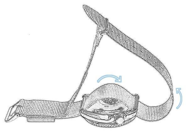 Navy Blue Leather NATO® style Watch Band - Seiko Prospex Samurai (22mm) - Image 4