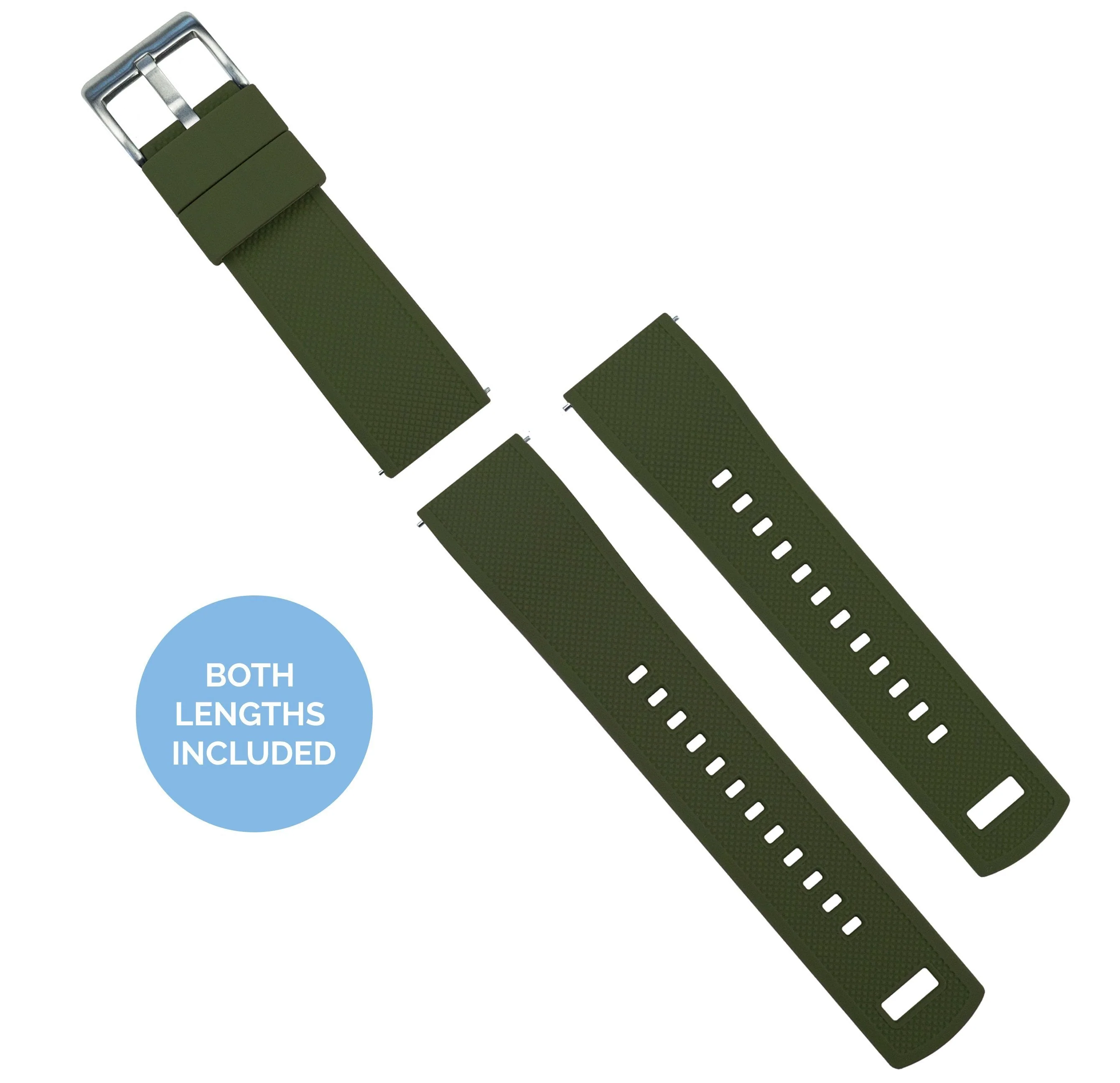 Omega Moonswatch Elite Silicone Army Green Top Black Bottom Watch Band - Image 6
