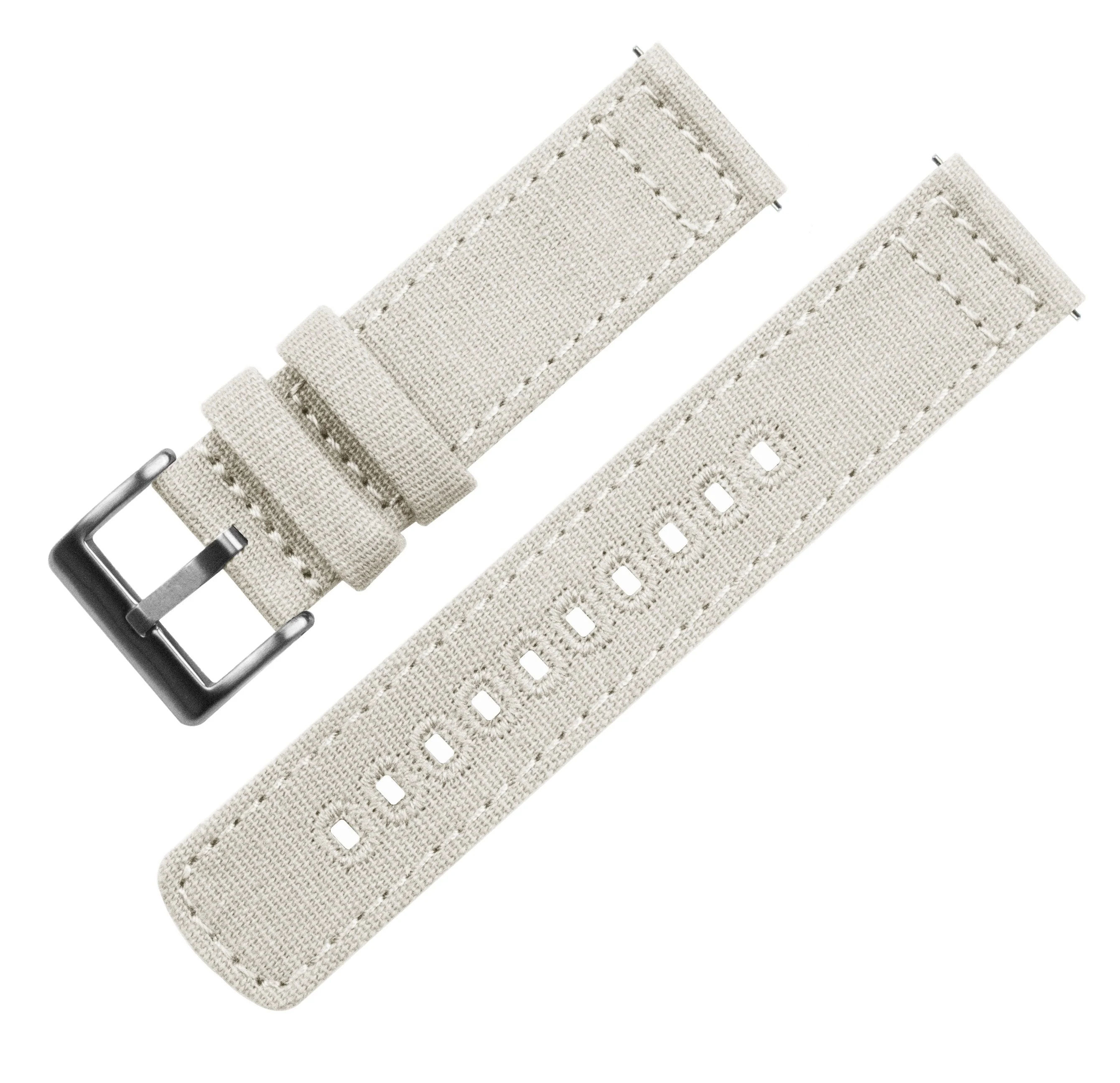 Omega Moonswatch Linen White Canvas Watch Band - Image 4