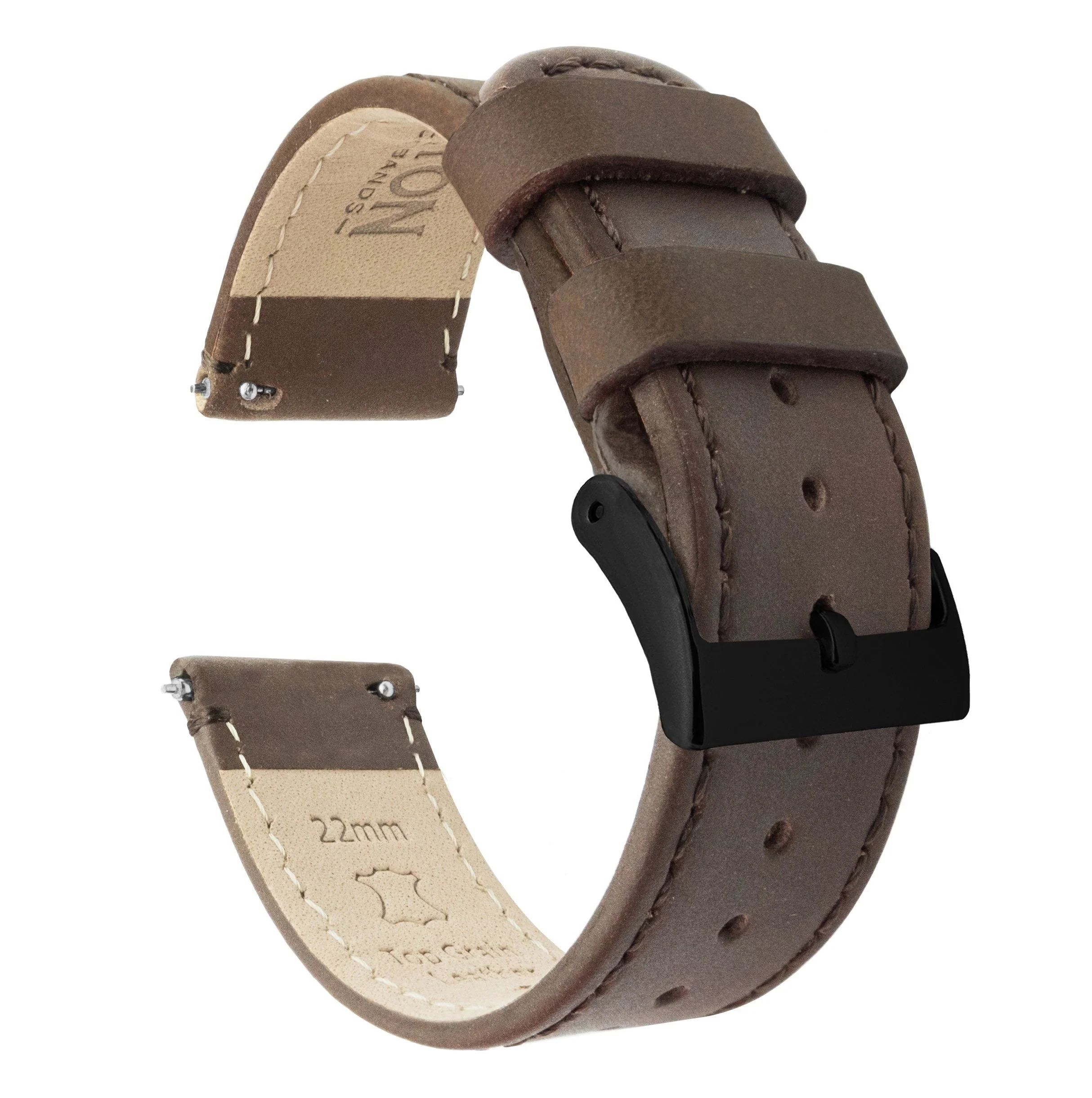 Omega Moonswatch Saddle Brown Leather Stitching Watch Band - Image 3