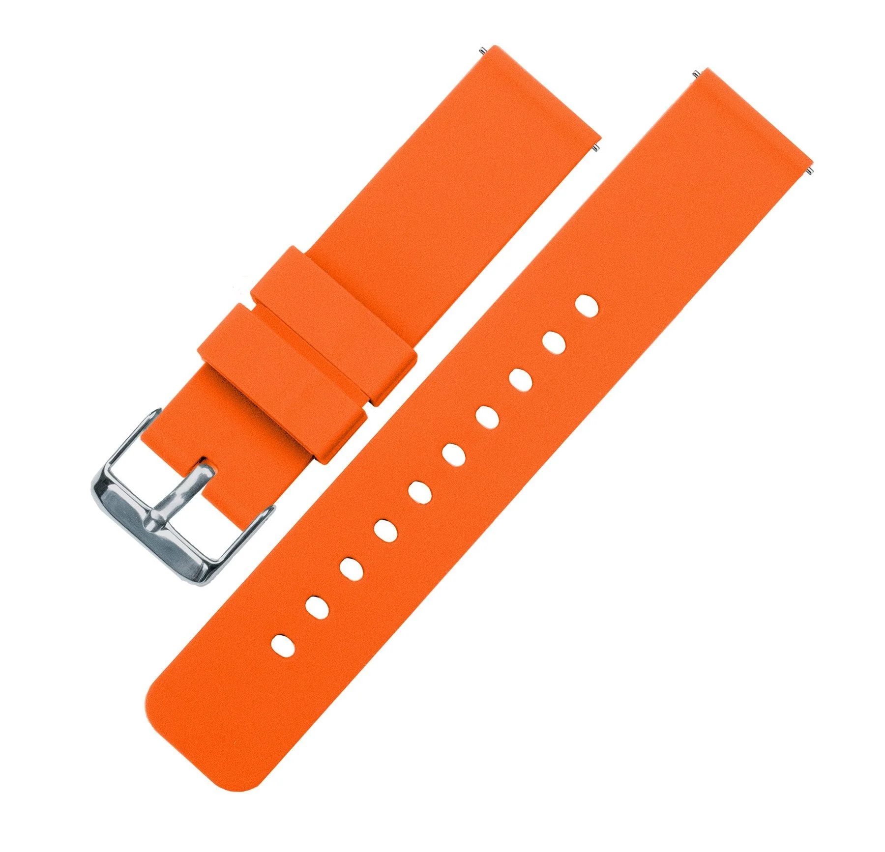 Omega Moonswatch Silicone Pumpkin Orange Watch Band - Image 3