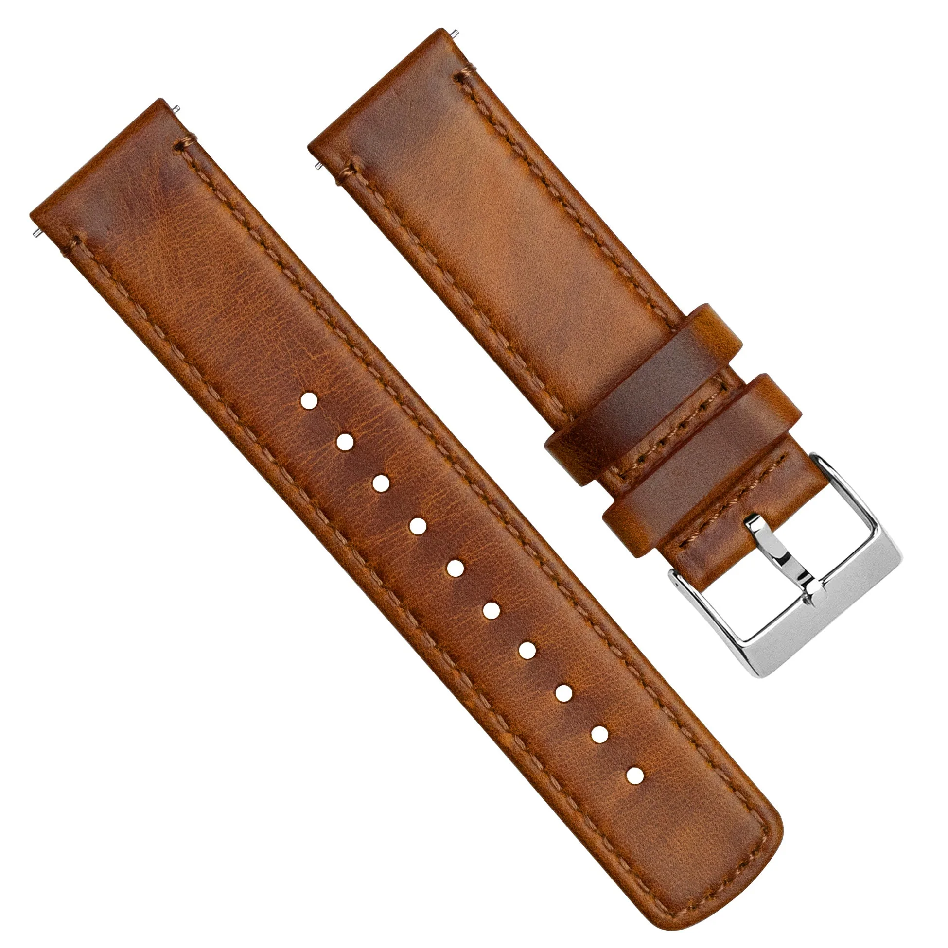 Omega Moonswatch Weathered Brown Leather Watch Band - Image 8