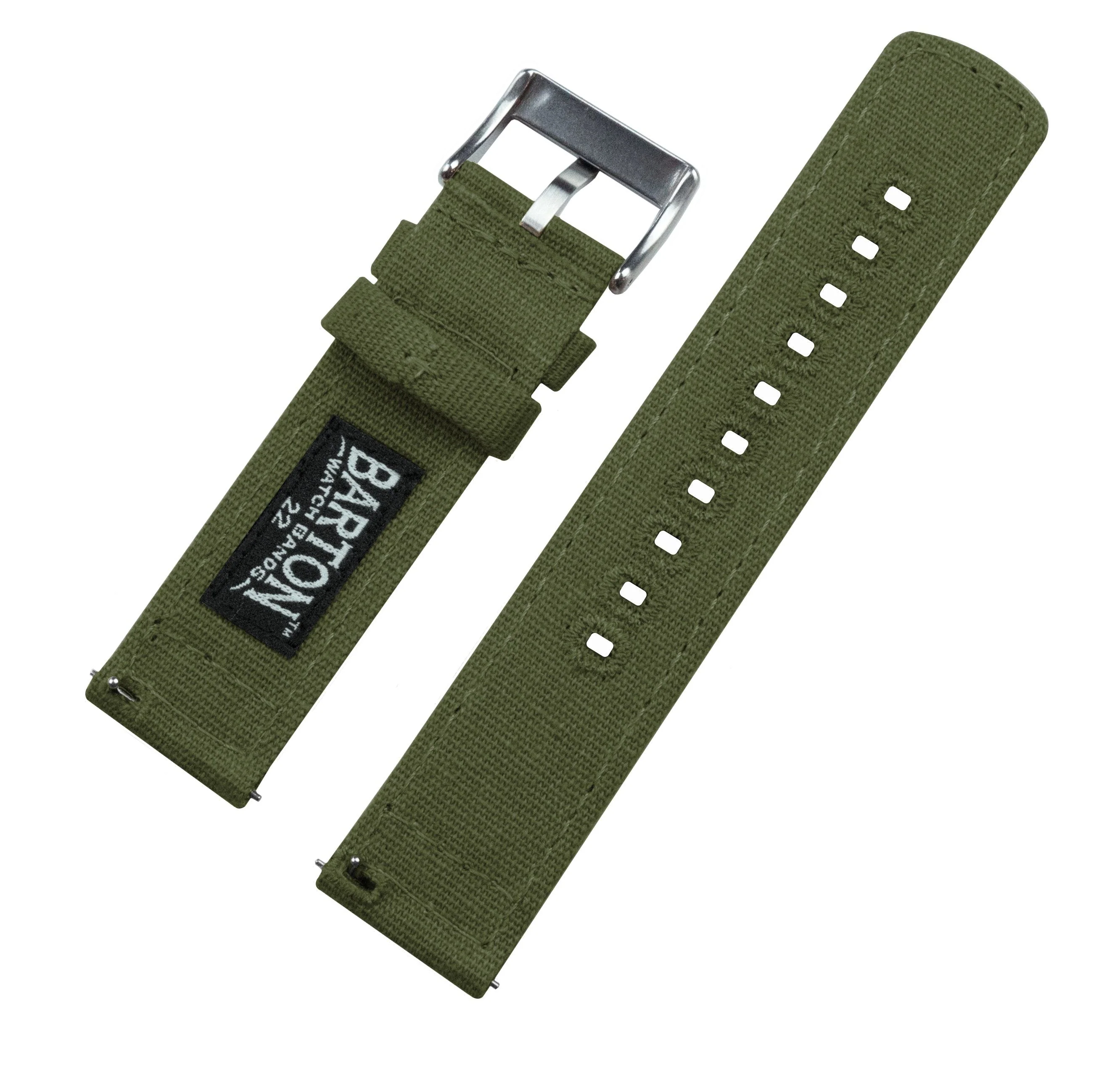 Fossil Gen 6 (44mm) Army Green Canvas Watch Band - Image 4