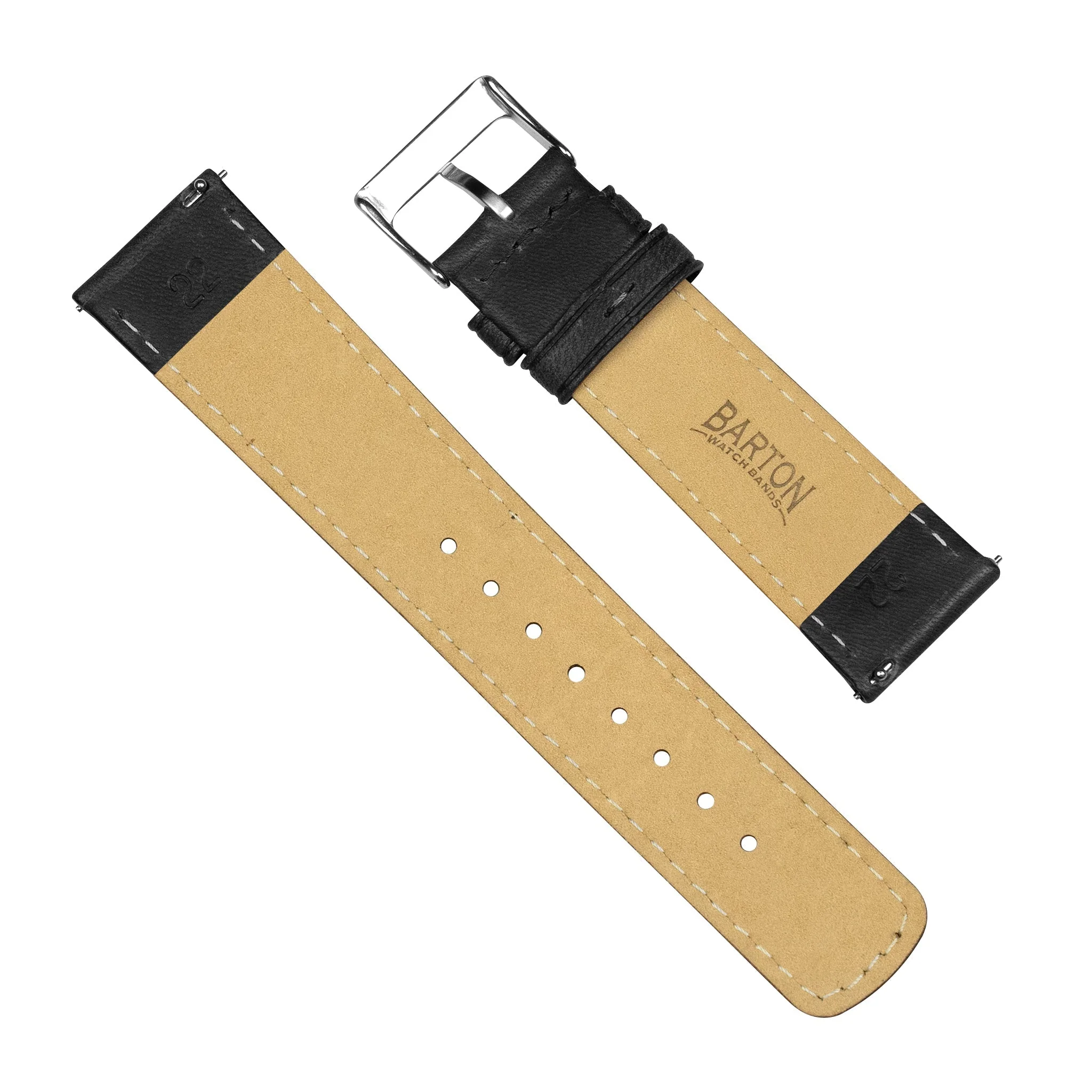 Fossil Gen 6 (44mm) Classic Horween Leather Black Watch Band - Image 4