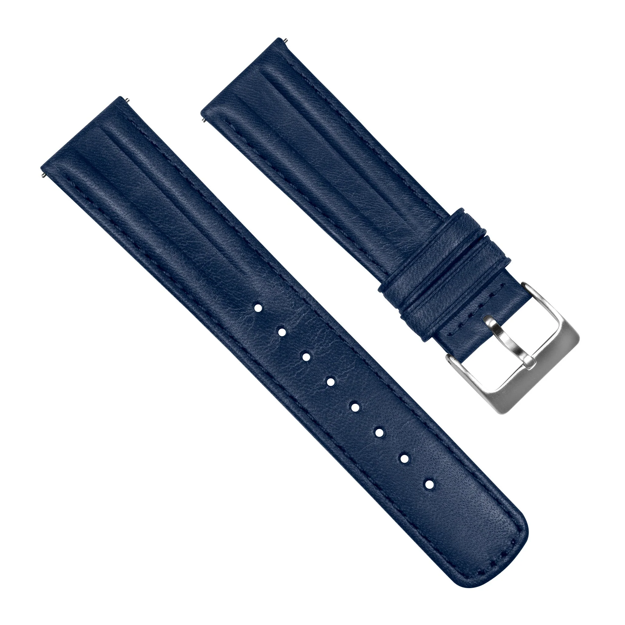 Polar Pacer & Pacer Pro Classic Horween Leather Navy Blue Watch Band - Image 3