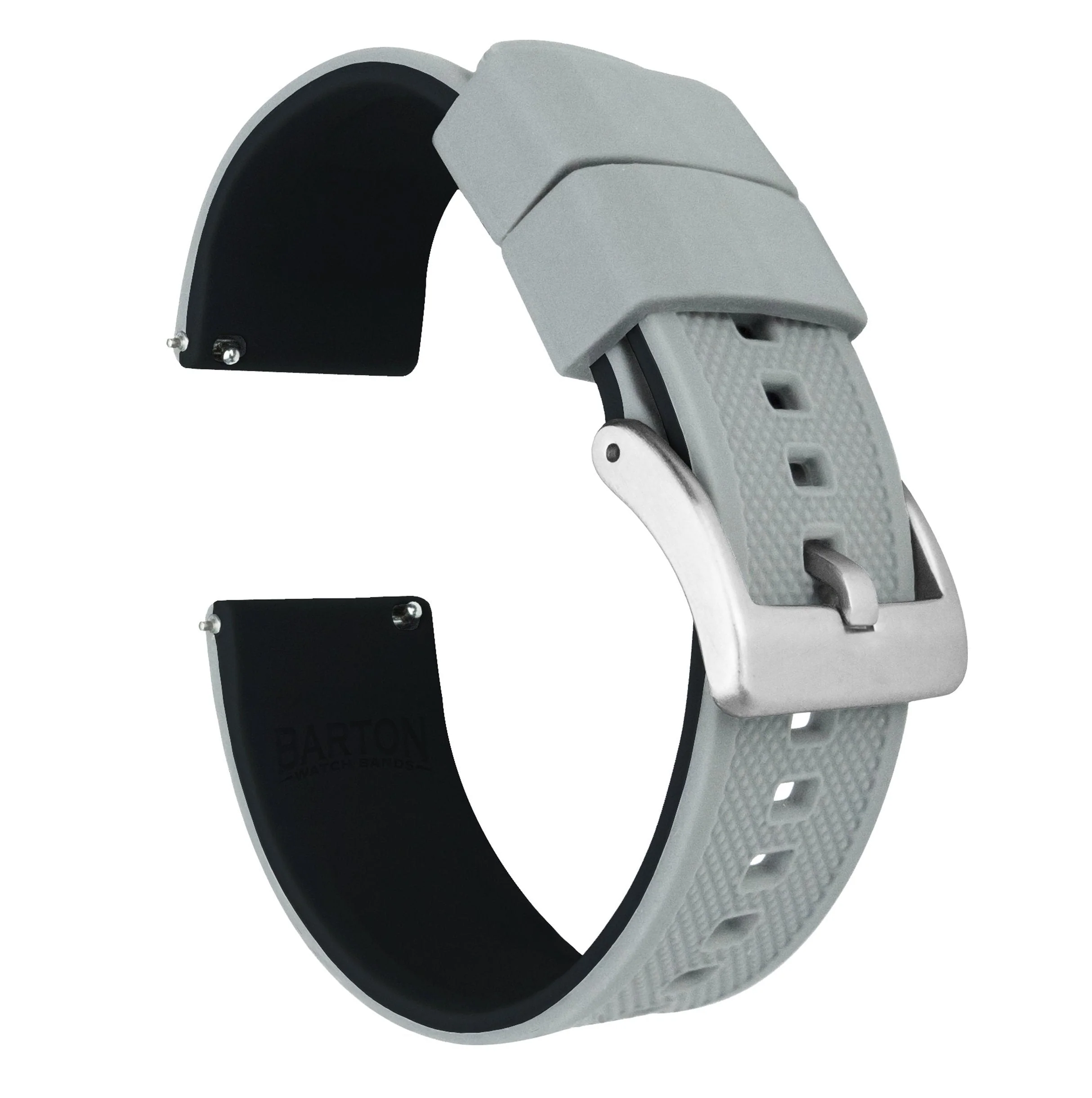 Fossil Gen 6 (44mm) Elite Silicone Cool Grey Top Black Bottom Watch Band