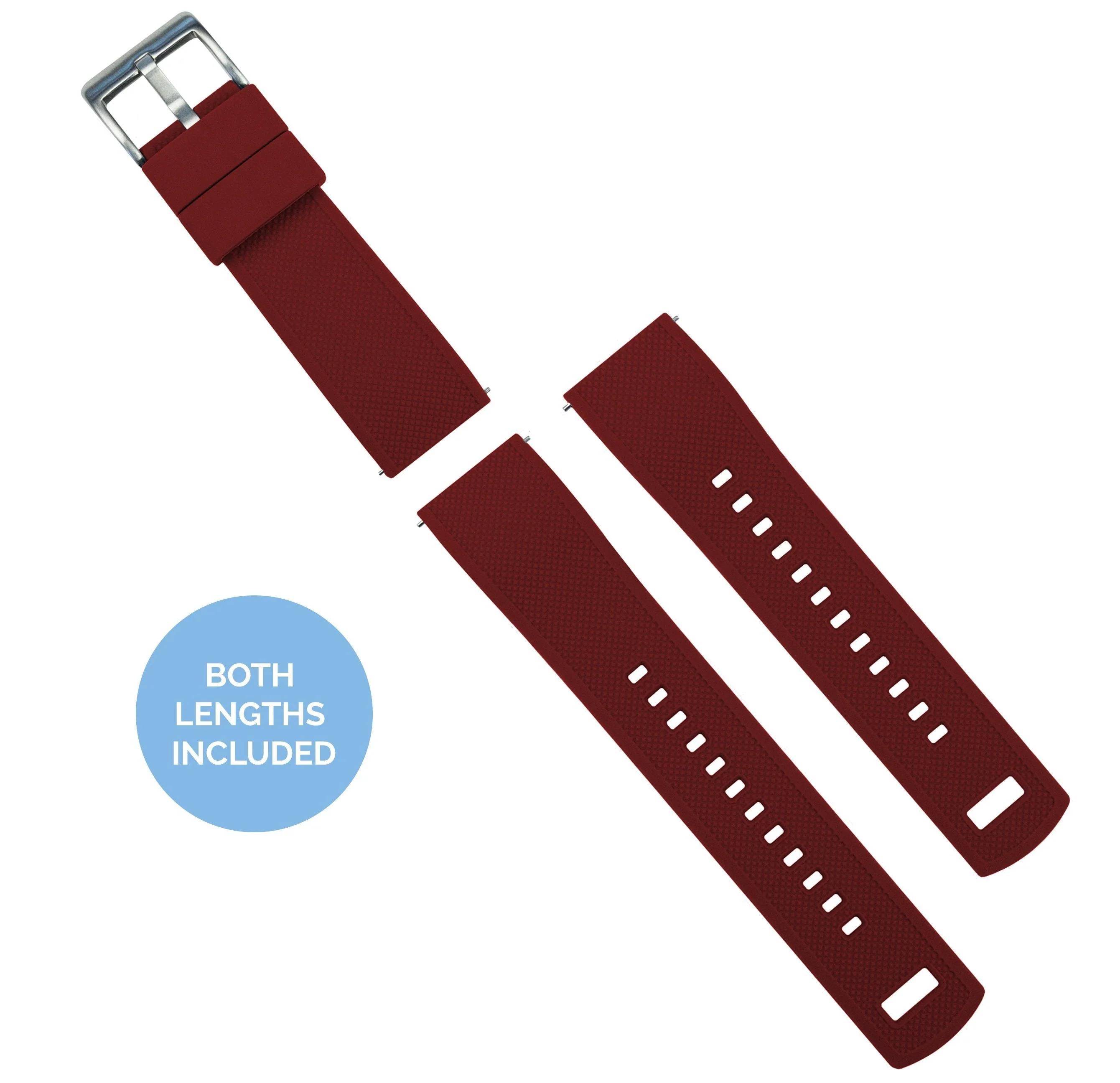 Polar Pacer & Pacer Pro Elite Silicone Crimson Red Watch Band - Image 3