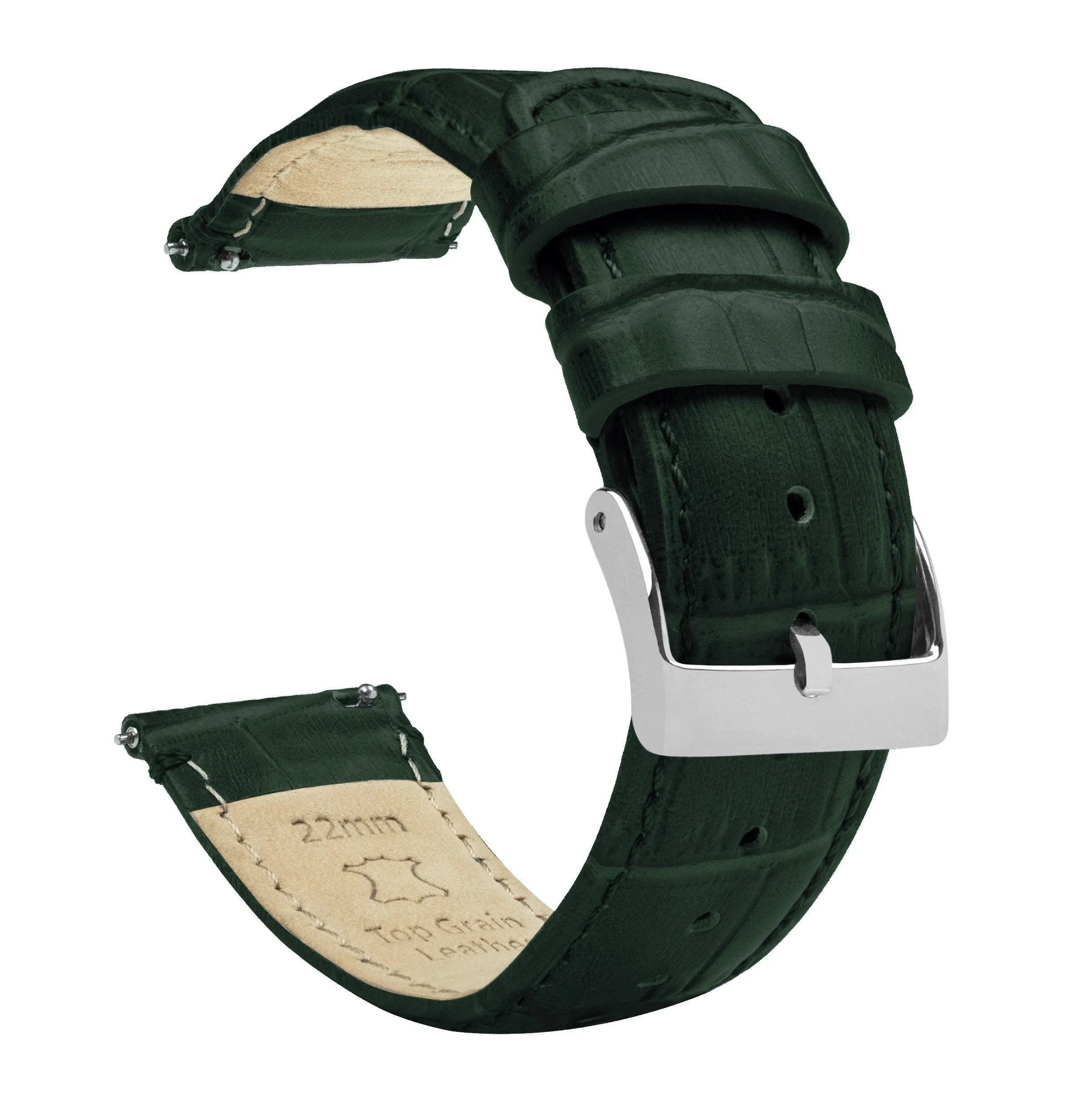 Fossil Gen 6 (44mm) Forest Green Alligator Grain Leather Watch Band