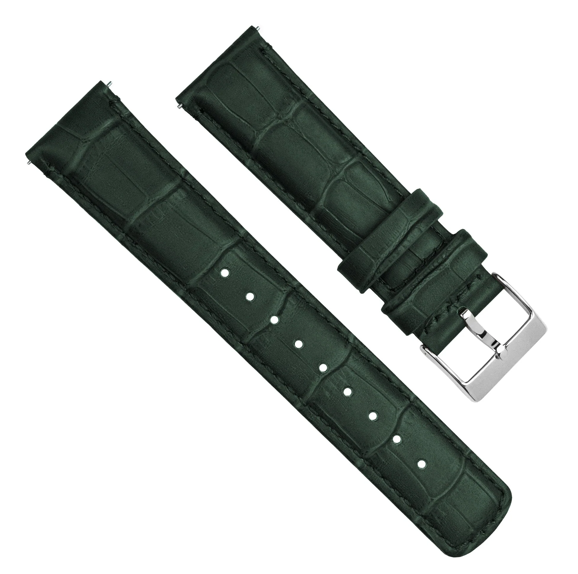 Fossil Gen 6 (44mm) Forest Green Alligator Grain Leather Watch Band - Image 3