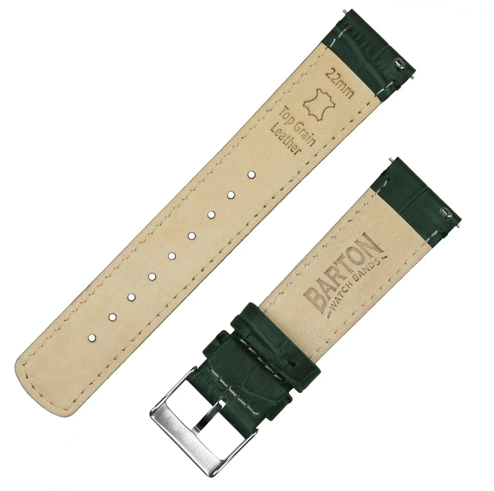 Fossil Gen 6 (44mm) Forest Green Alligator Grain Leather Watch Band - Image 4