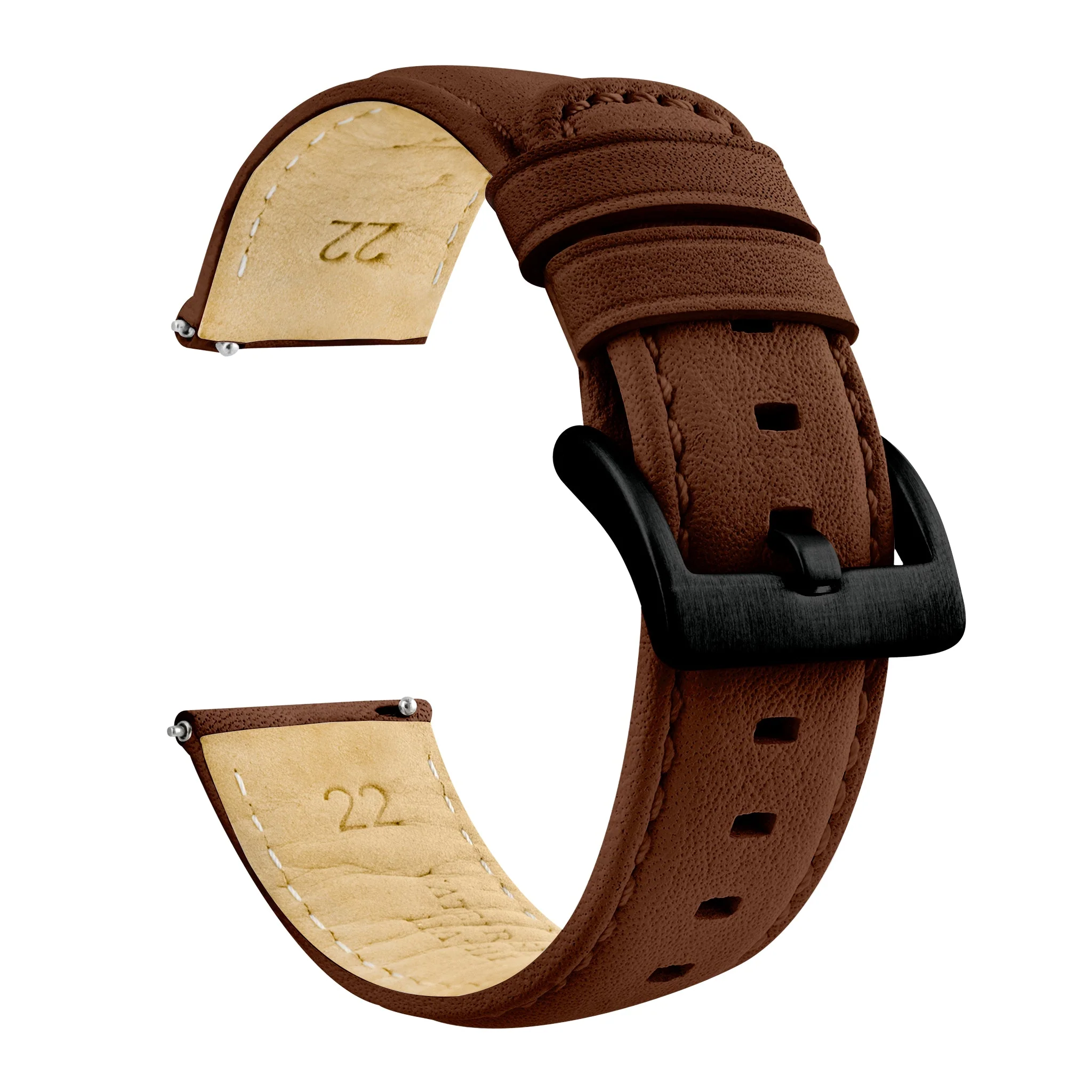 Fossil Gen 6 (44mm) Light Brown Pittards Performance Leather Brown Stitching Watch Band - Image 2