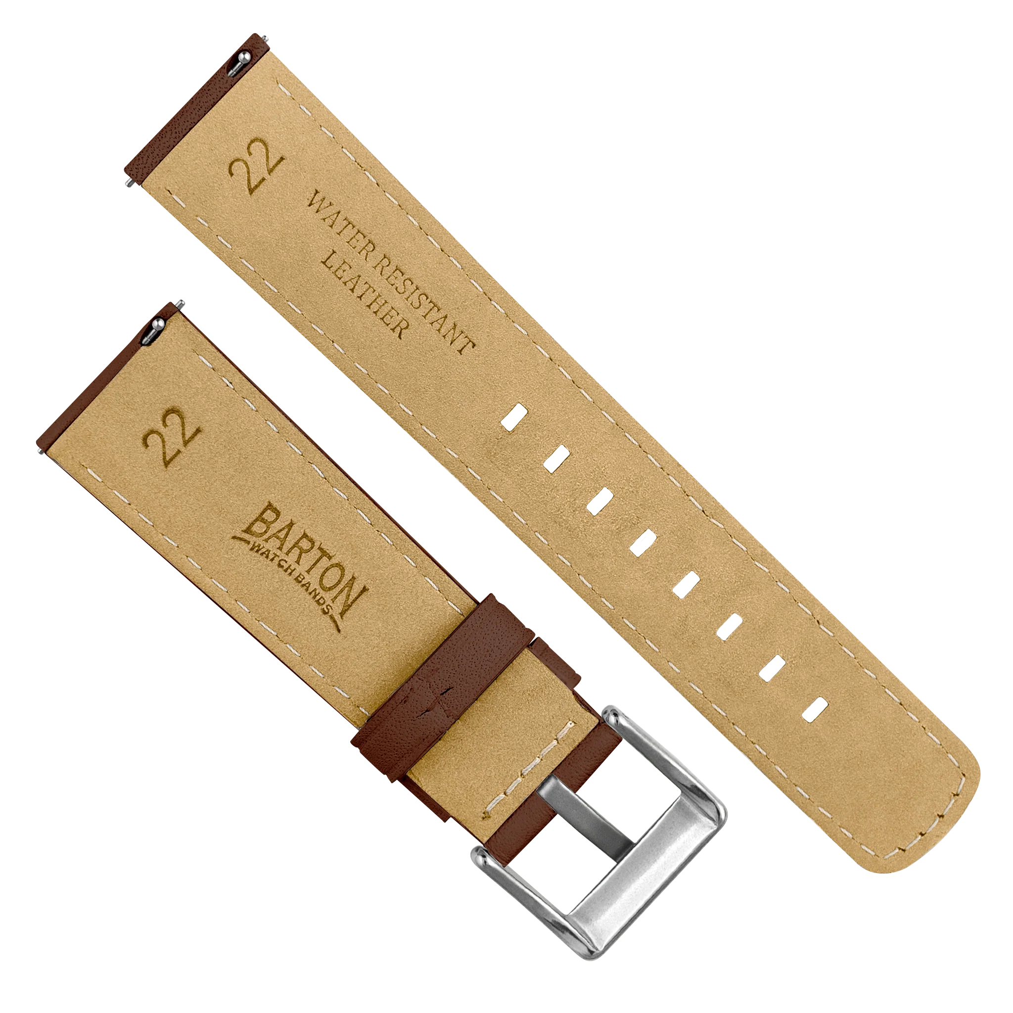 Fossil Gen 6 (44mm) Light Brown Pittards Performance Leather Brown Stitching Watch Band - Image 6